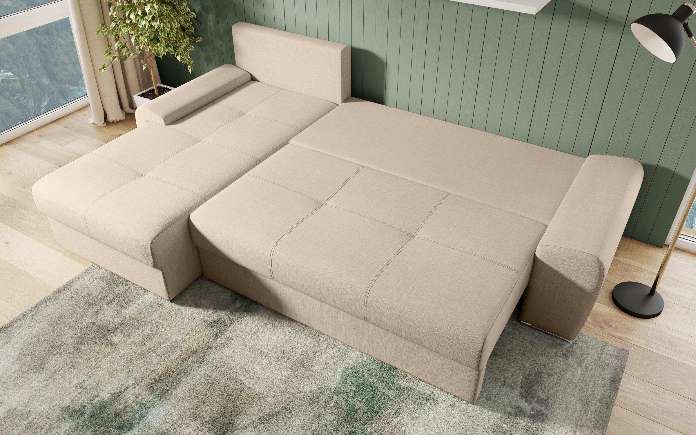 Extendable corner sofa Rolly, light beige  8