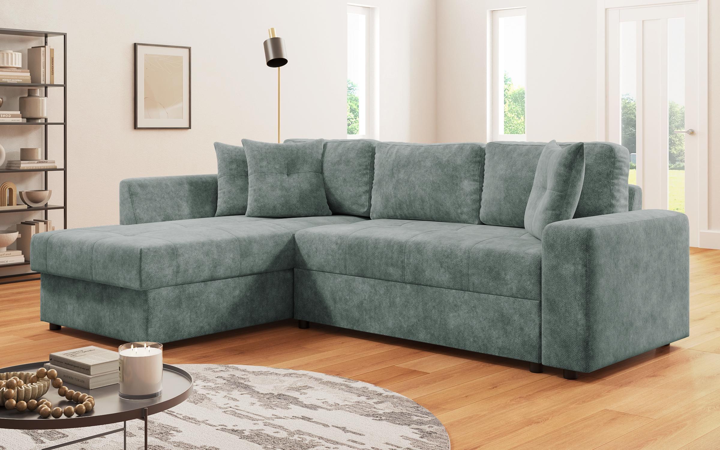 Extendable corner sofa Ruben, turquoise  3