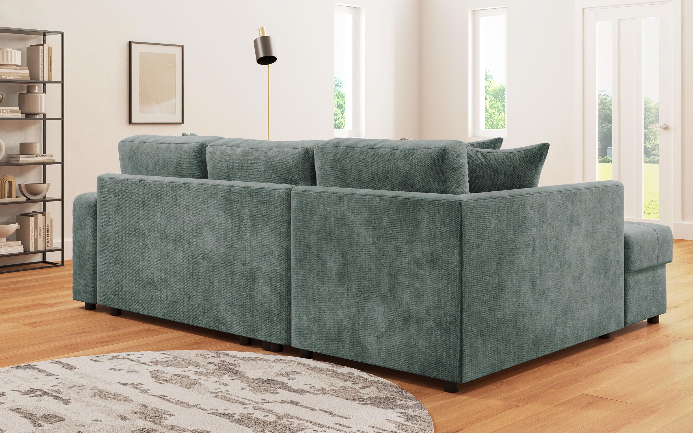 Extendable corner sofa Ruben, turquoise  6