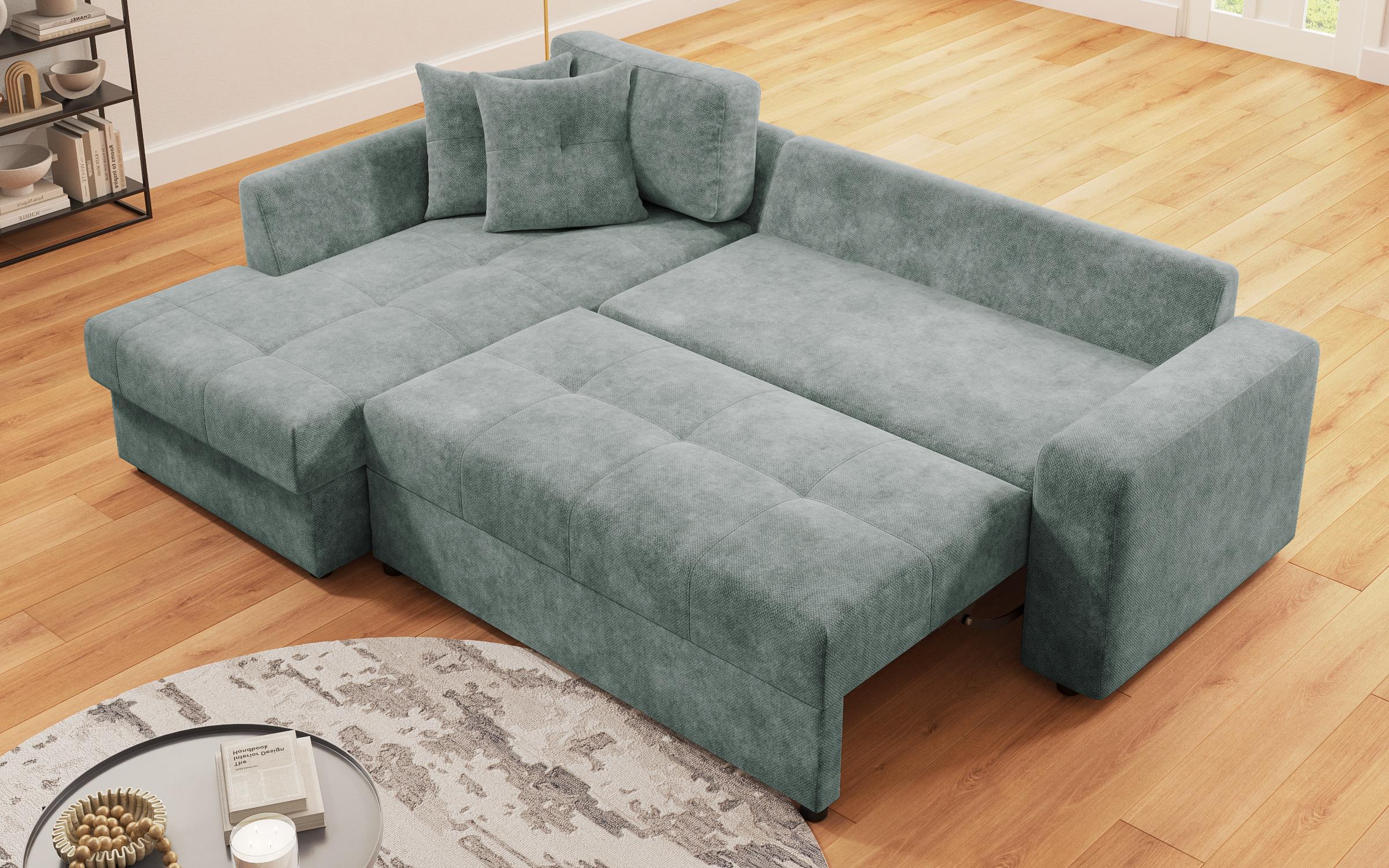 Extendable corner sofa Ruben, turquoise  7