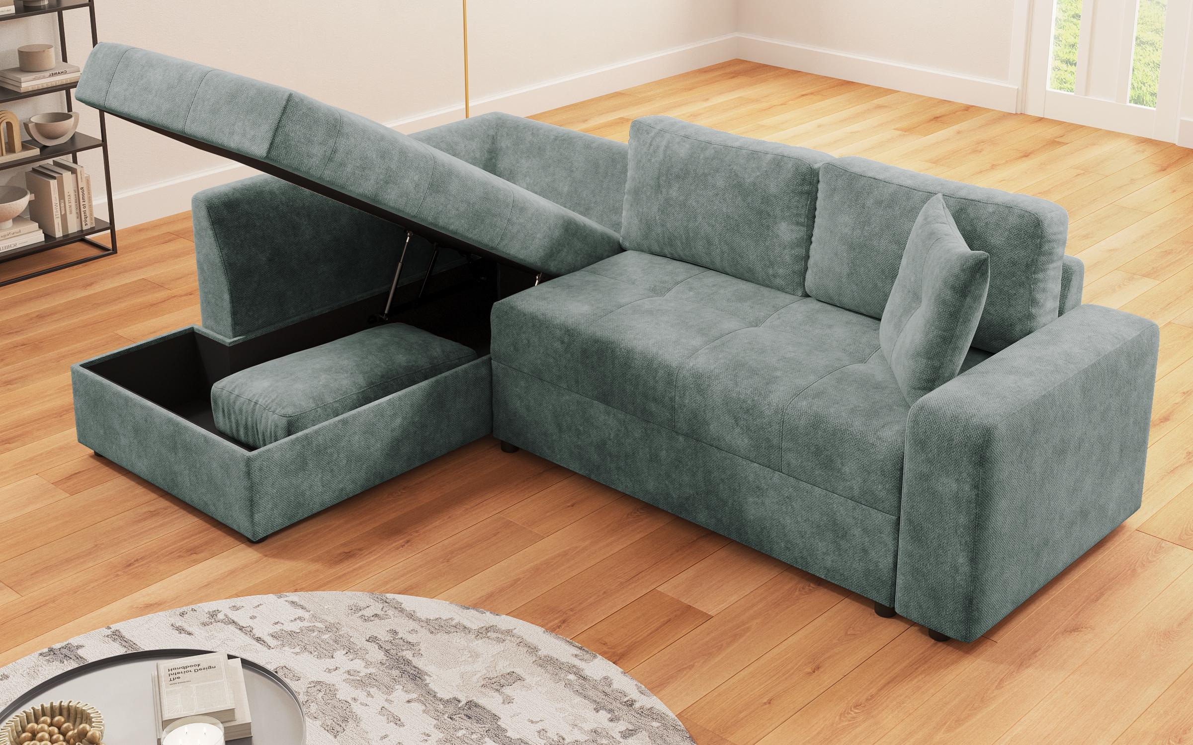 Extendable corner sofa Ruben, turquoise  8