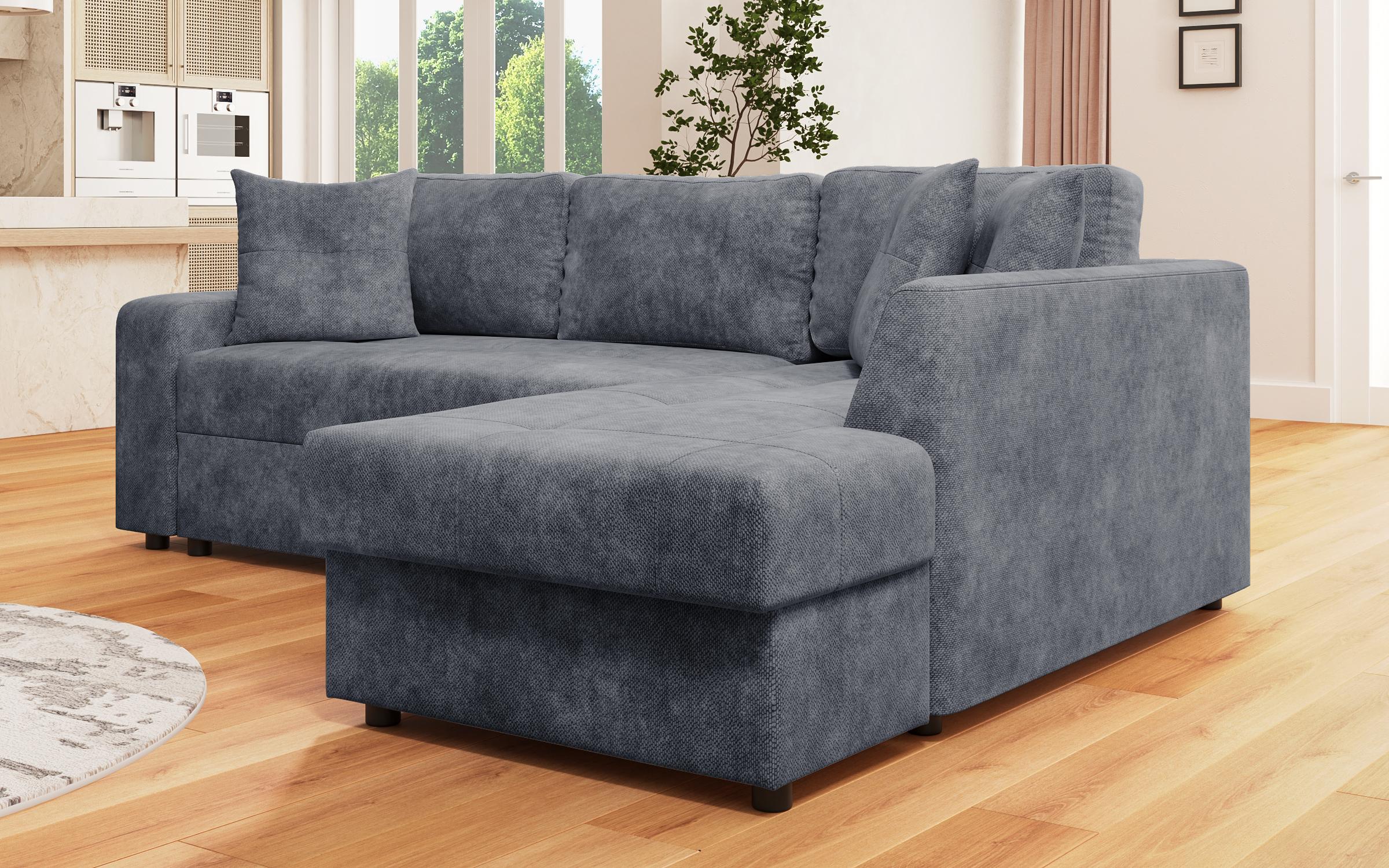 Extendable corner sofa Ruben, dark blue  4