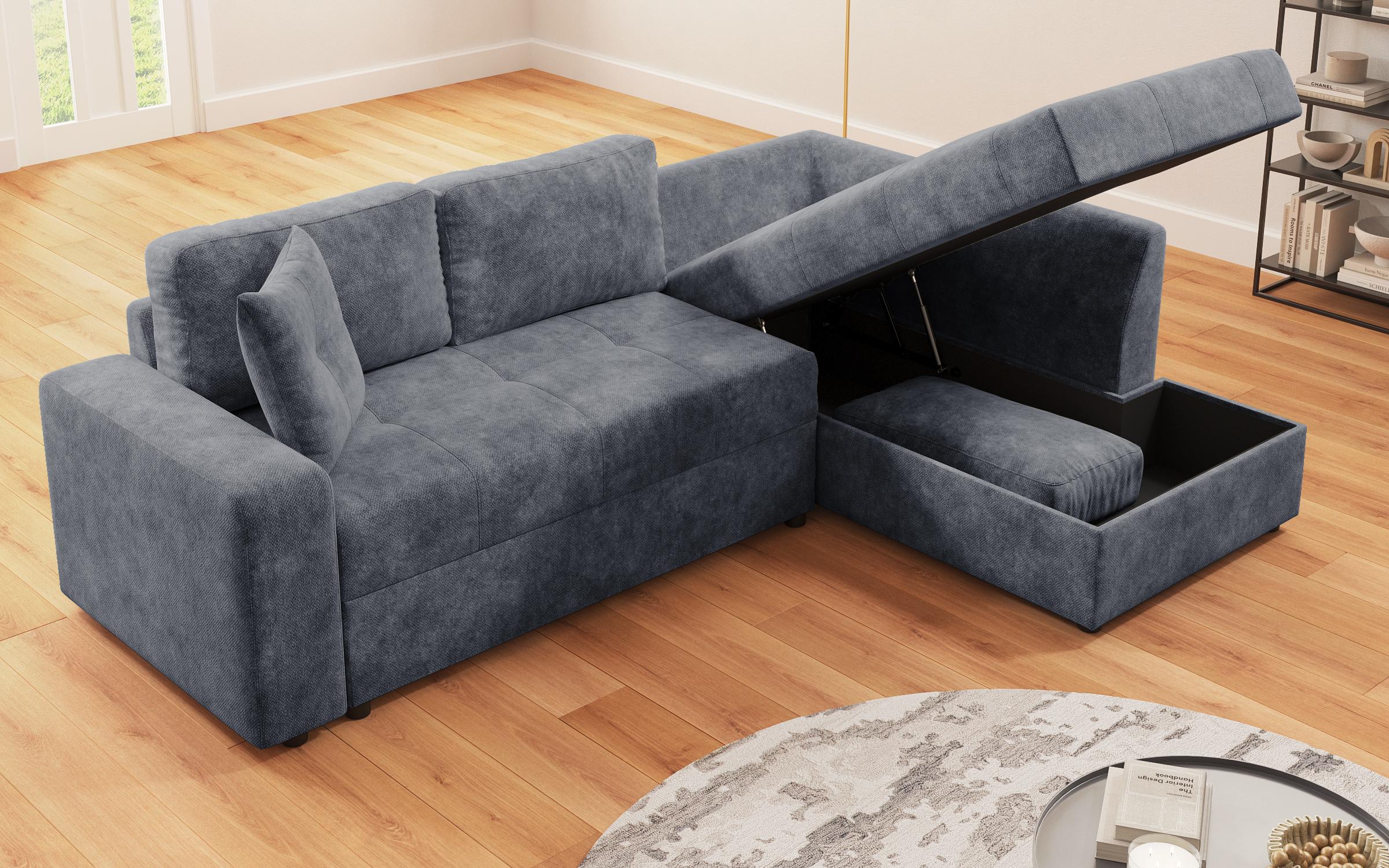 Extendable corner sofa Ruben, dark blue  9