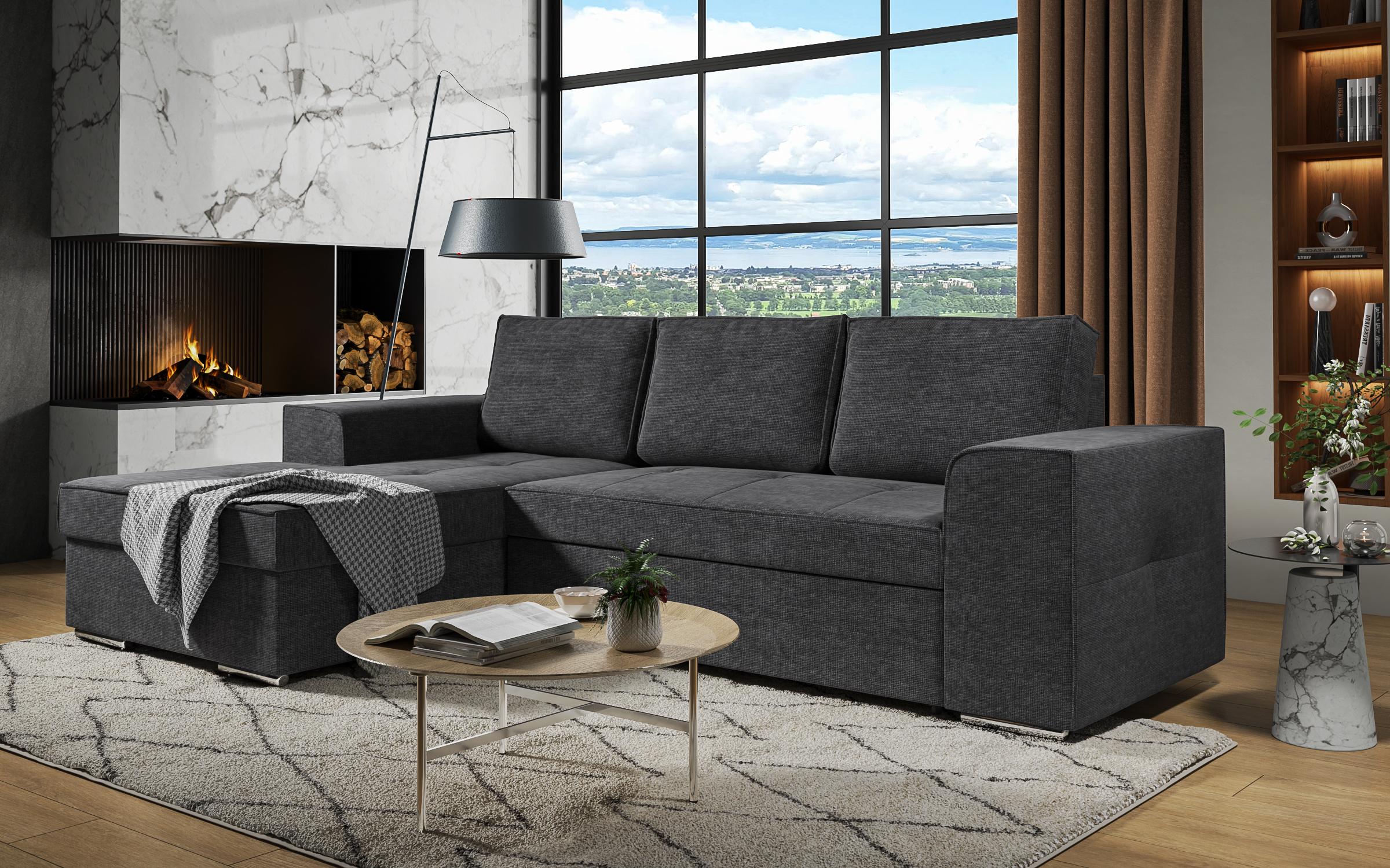 Extendable corner sofa Tivoli, dark grey  3