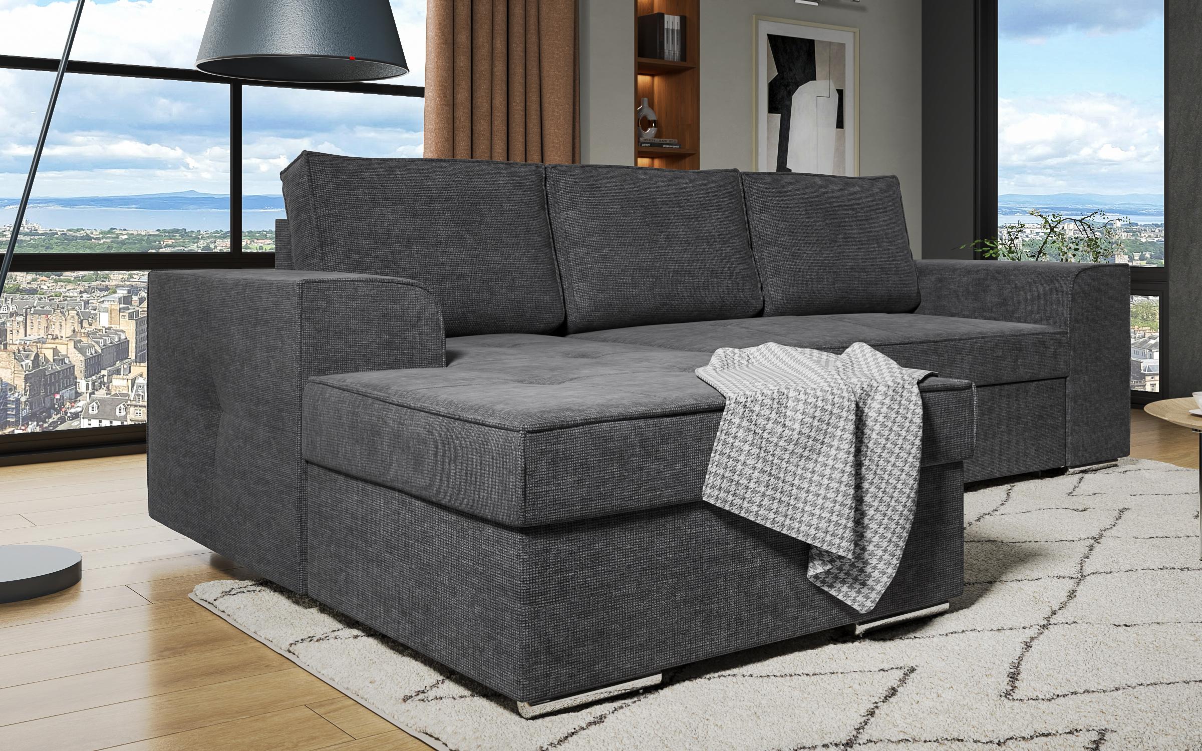 Extendable corner sofa Tivoli, dark grey  4