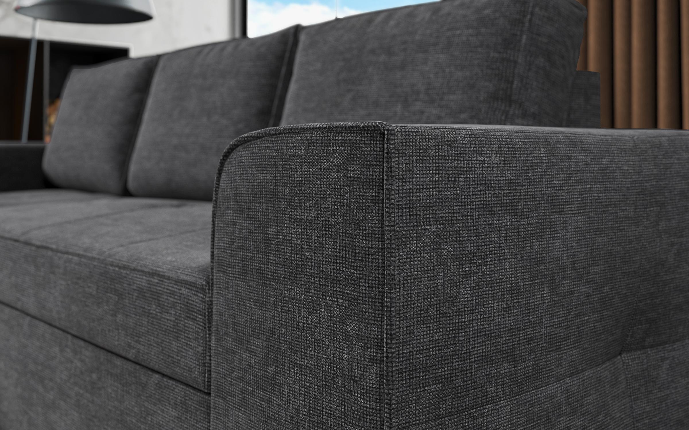 Extendable corner sofa Tivoli, dark grey  5