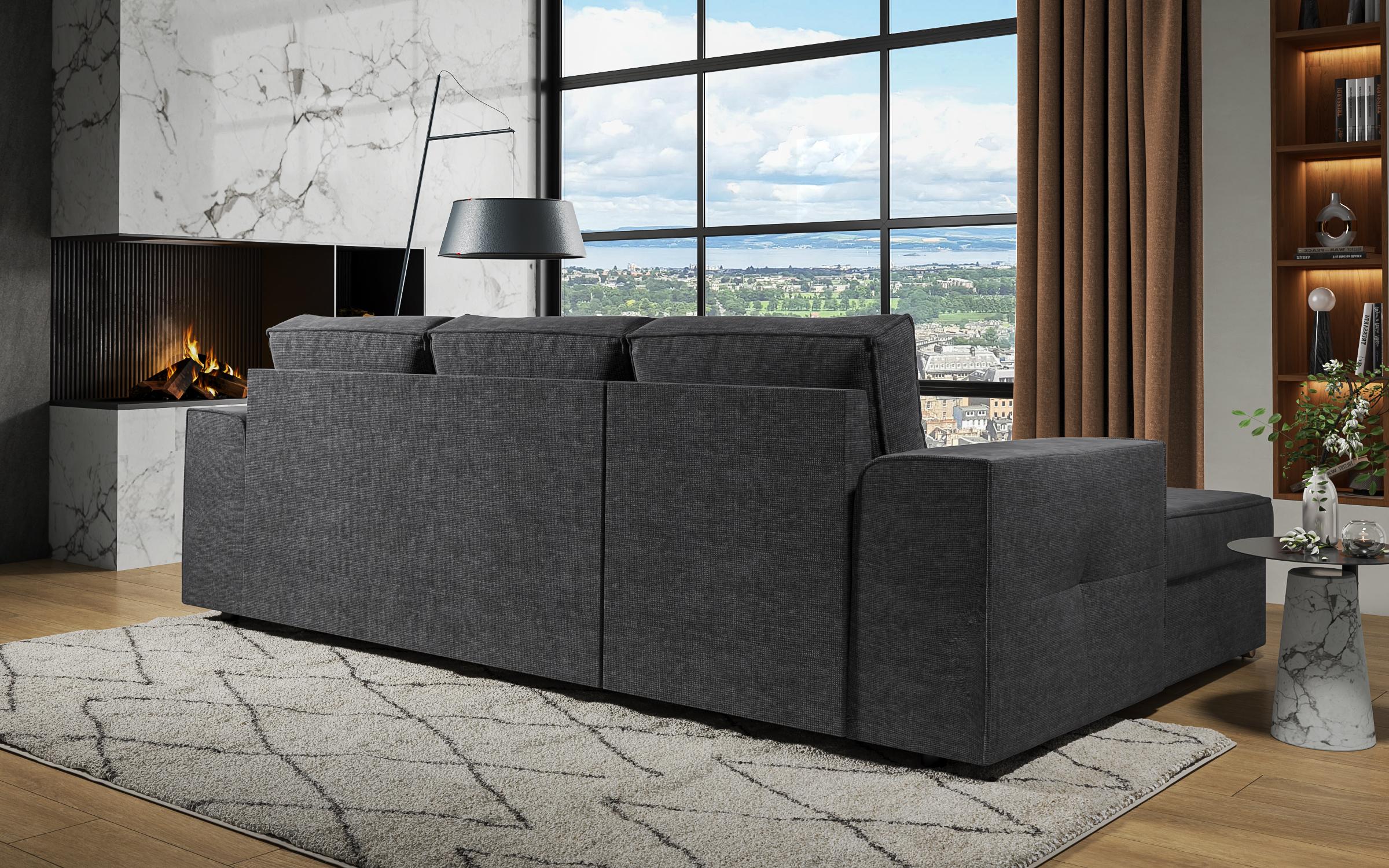 Extendable corner sofa Tivoli, dark grey  7