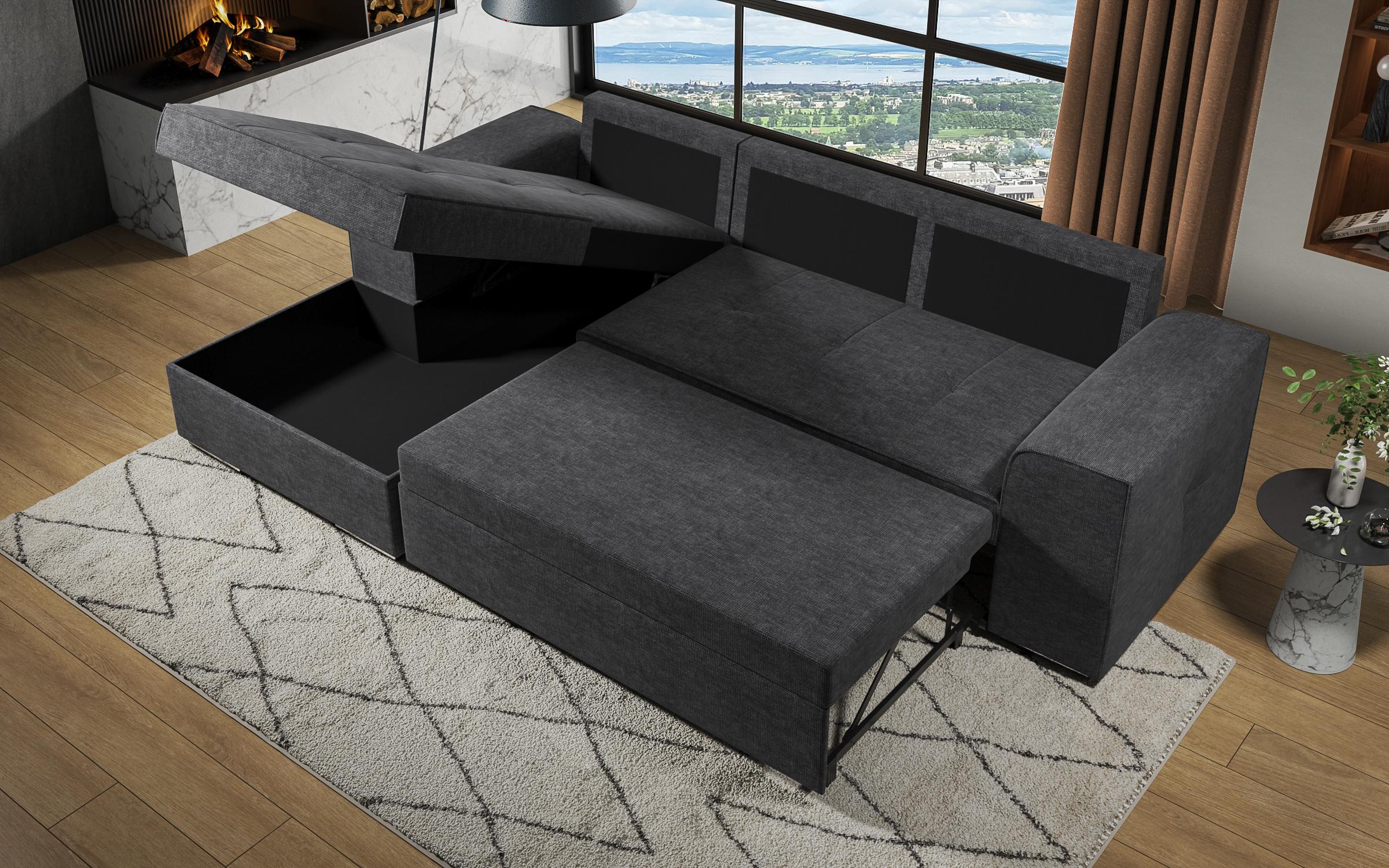 Extendable corner sofa Tivoli, dark grey  8