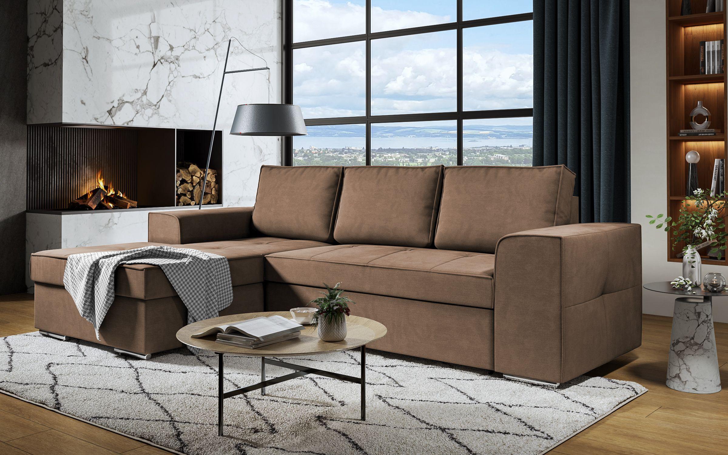 Extendable corner sofa Tivoli, brown  3