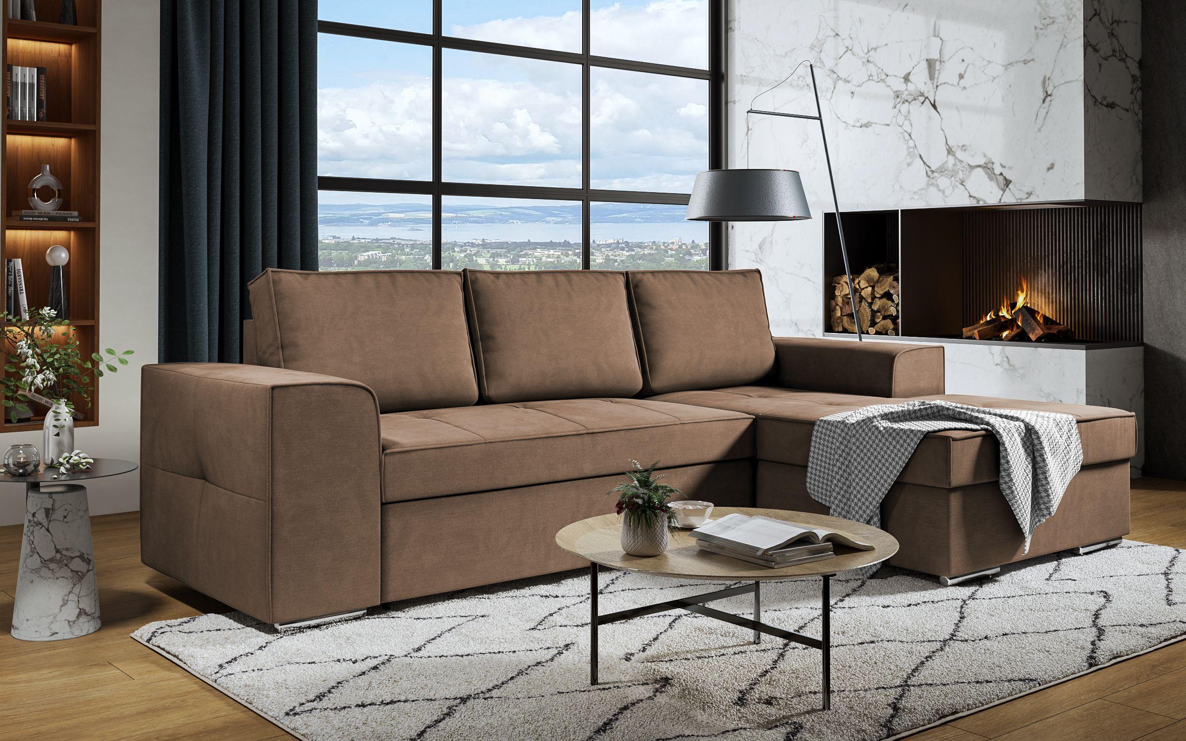 Extendable corner sofa Tivoli, brown  4