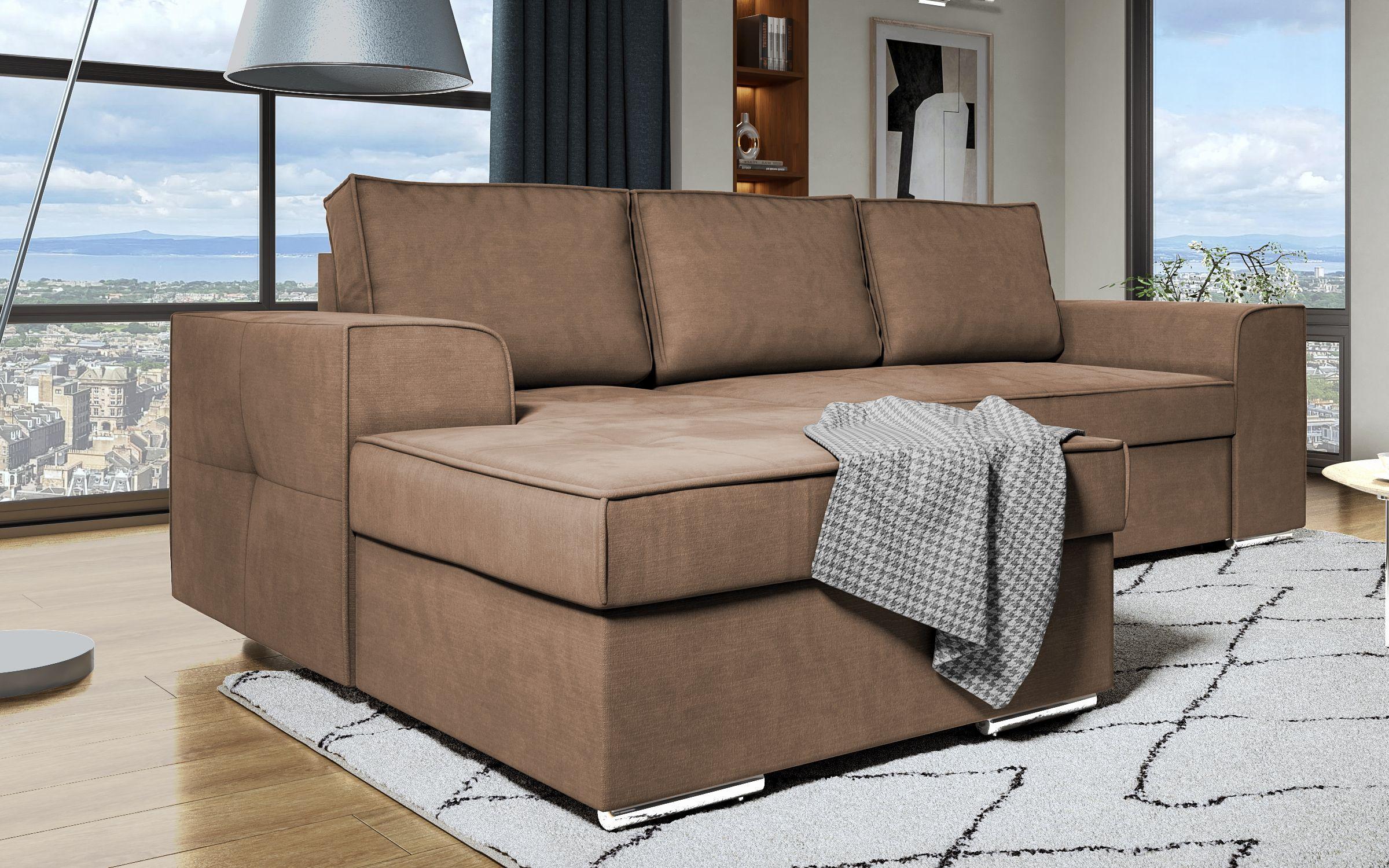 Extendable corner sofa Tivoli, brown  4