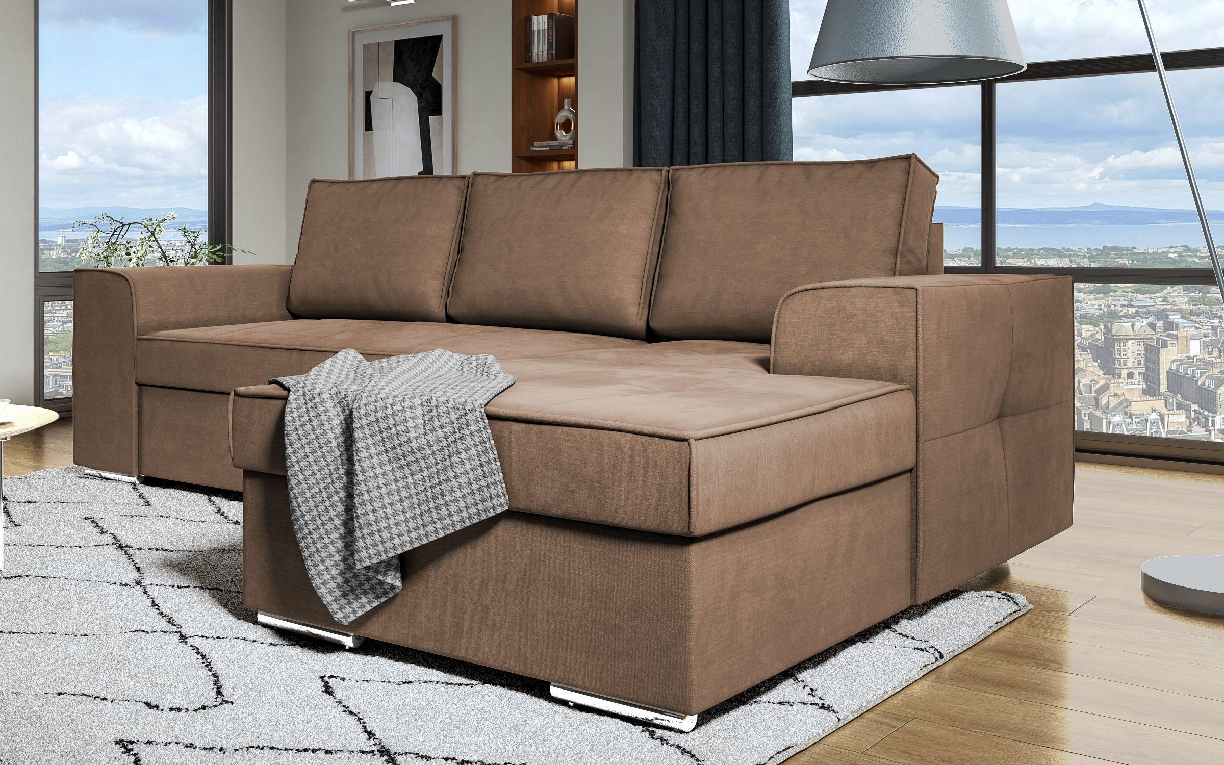 Extendable corner sofa Tivoli, brown  5