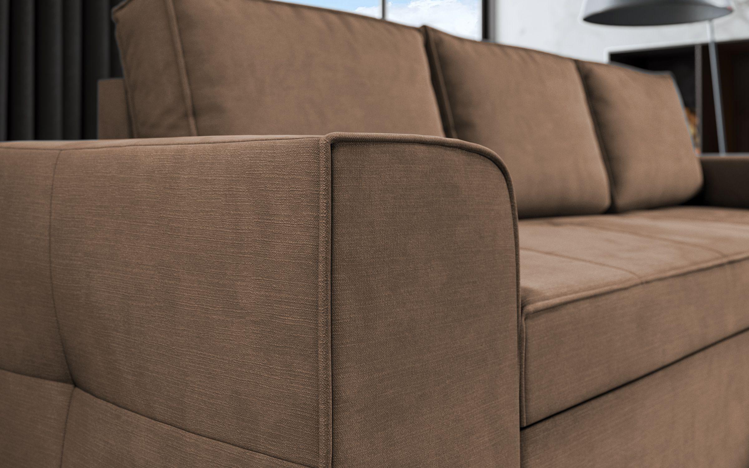 Extendable corner sofa Tivoli, brown  6