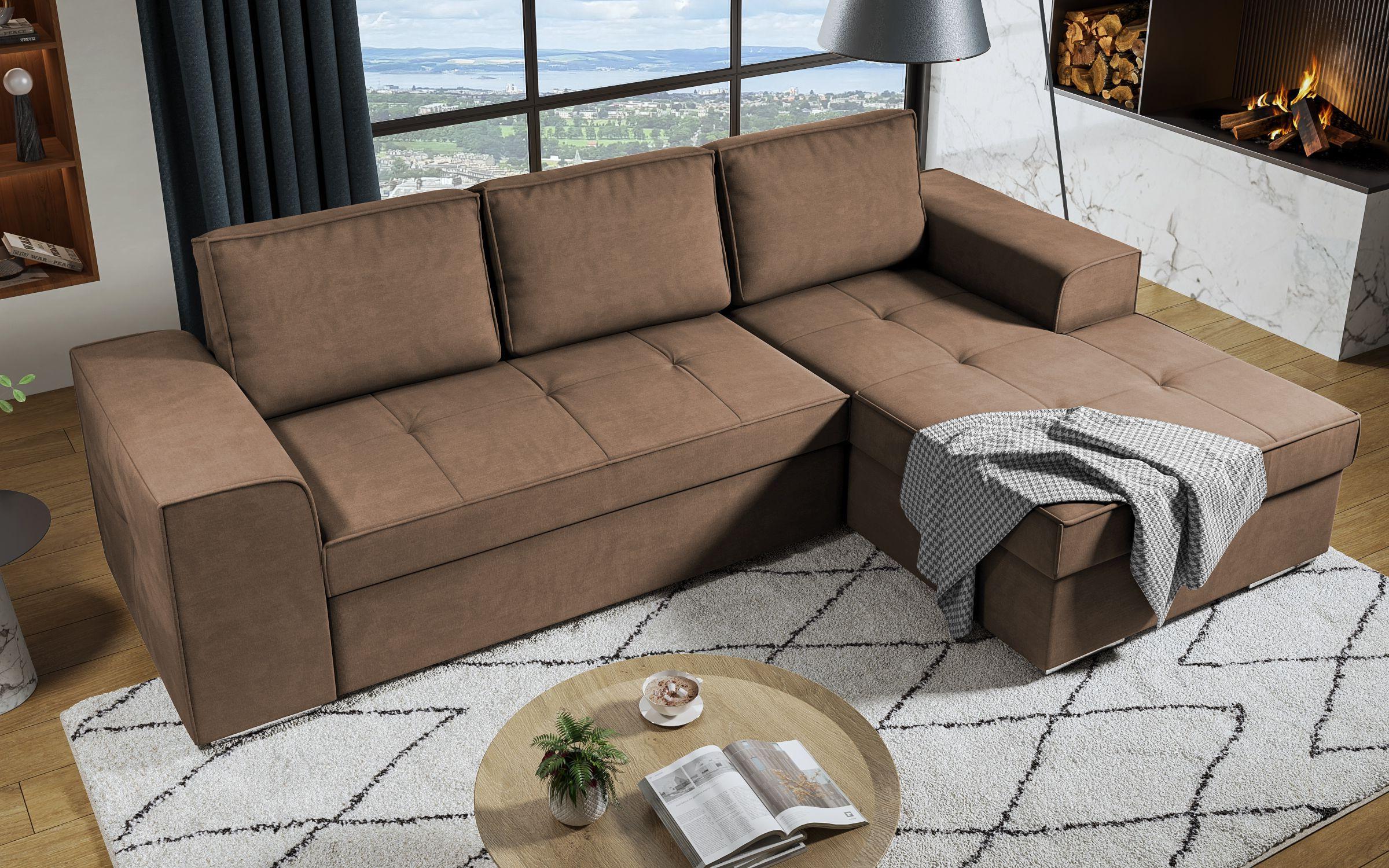 Extendable corner sofa Tivoli, brown  7