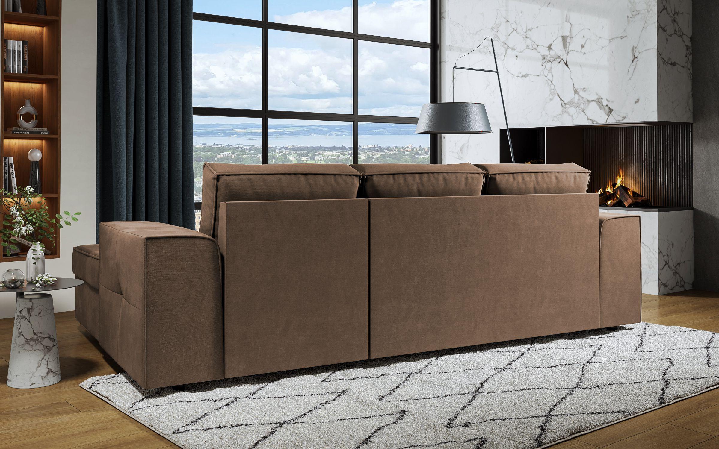 Extendable corner sofa Tivoli, brown  8