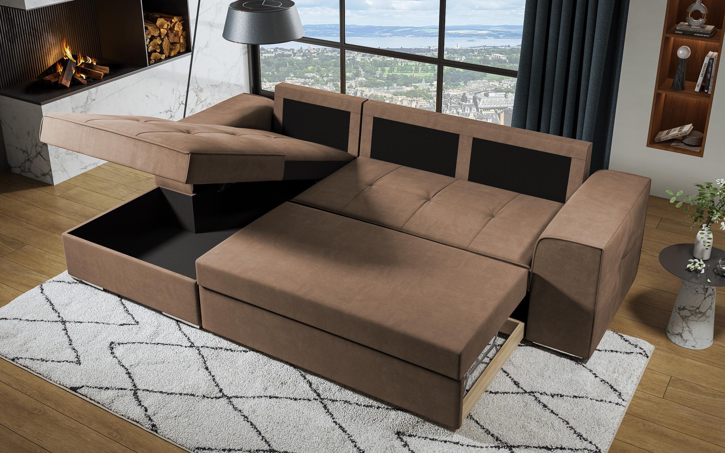 Extendable corner sofa Tivoli, brown  8