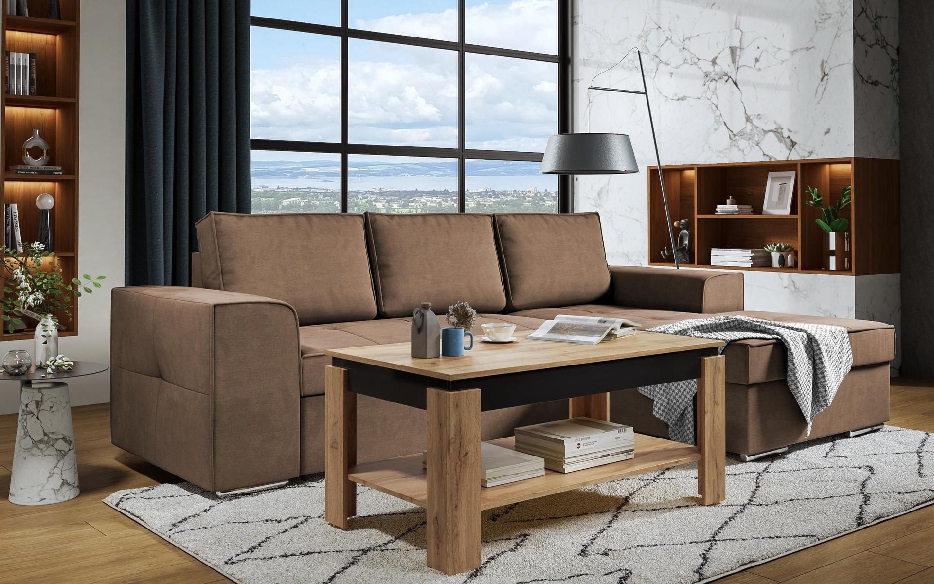 Extendable corner sofa Tivoli, brown  3