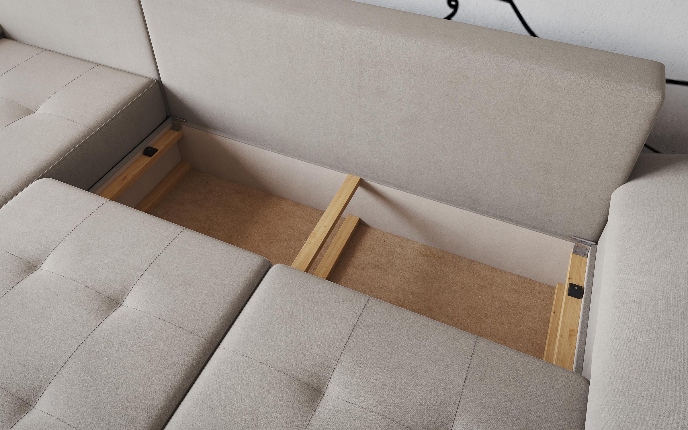 Extendable corner sofa Tonino, light grey + dark grey  6