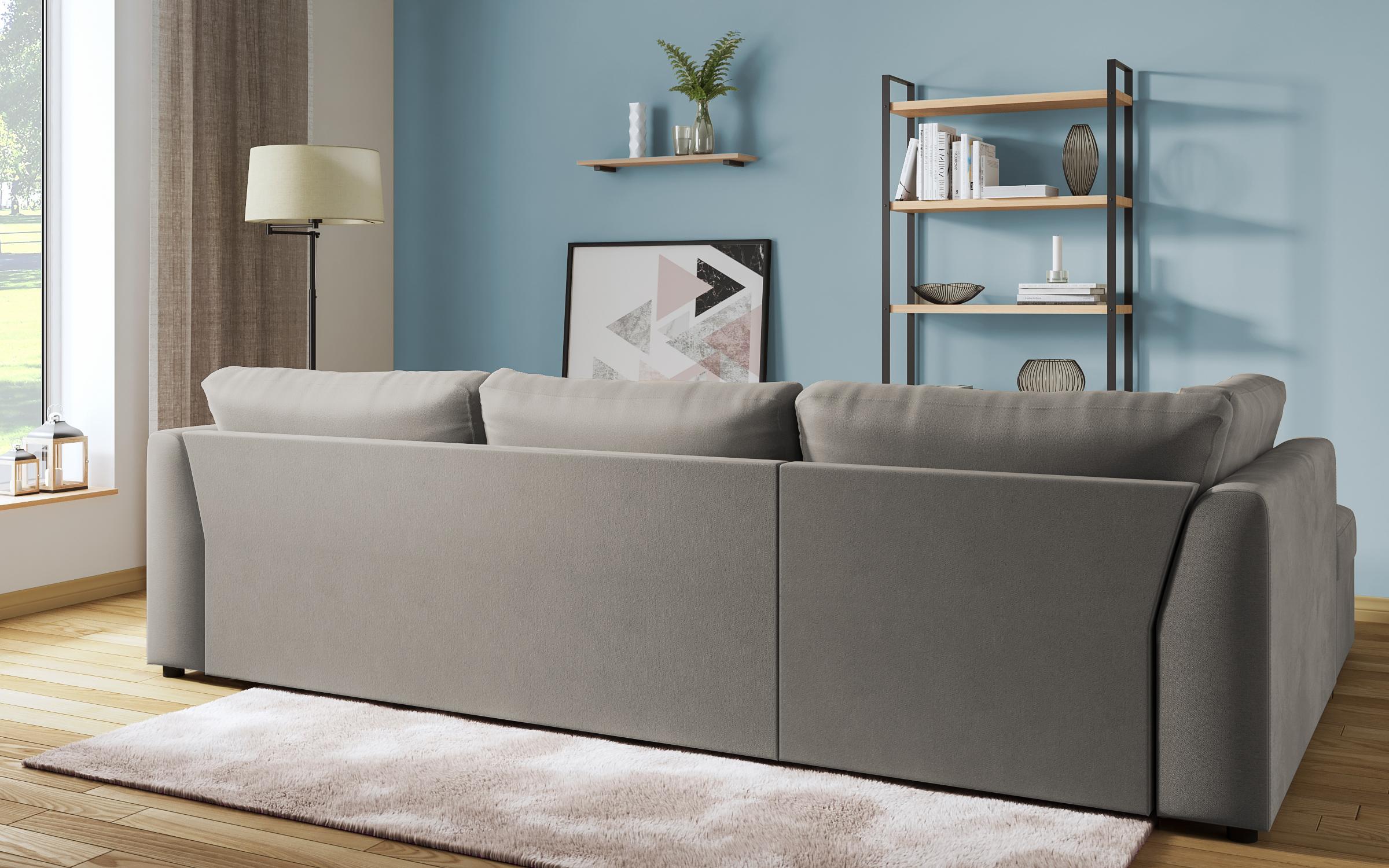 Extendable corner sofa Toscana, light brown + brown  7