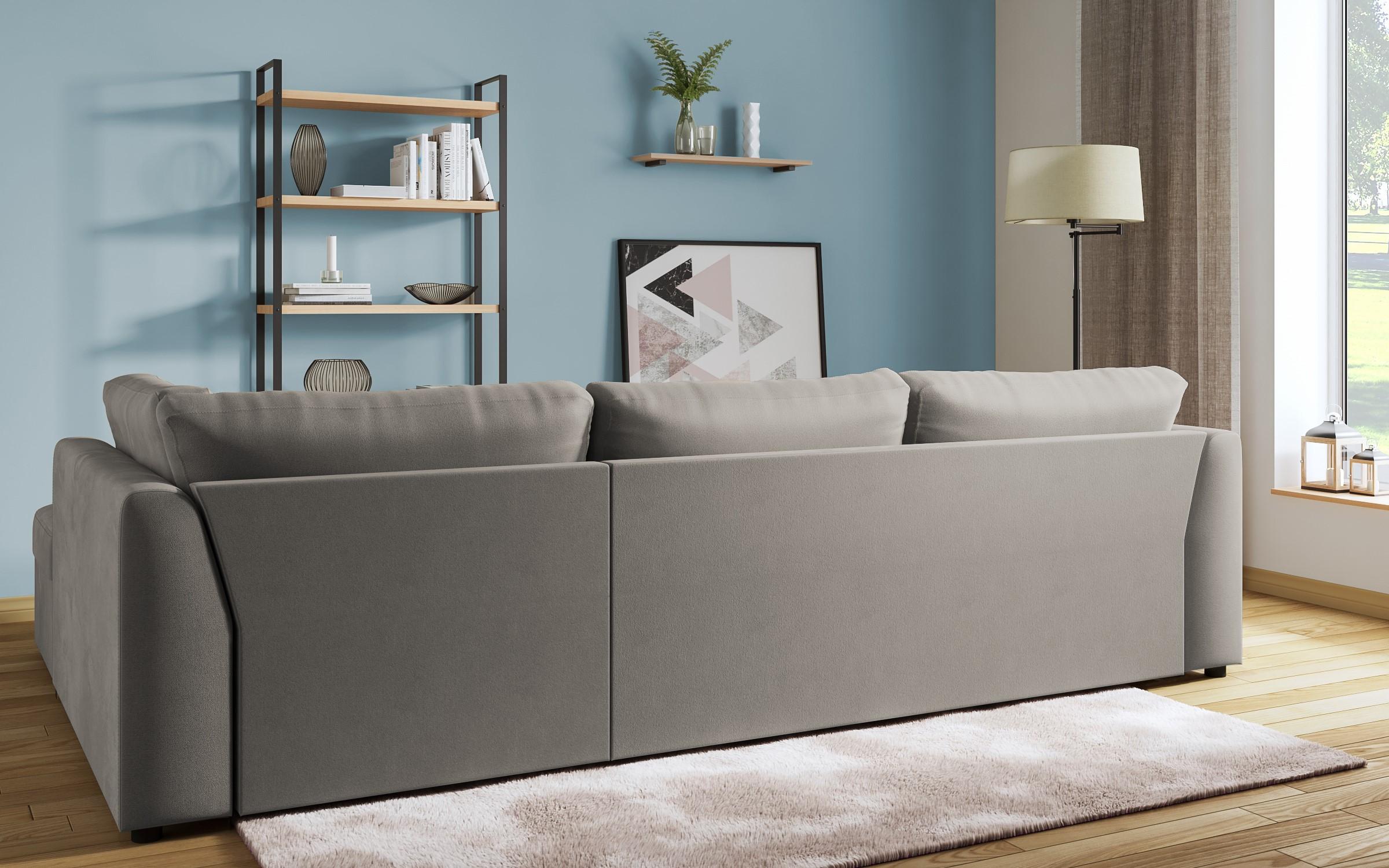 Extendable corner sofa Toscana, light brown + brown  7