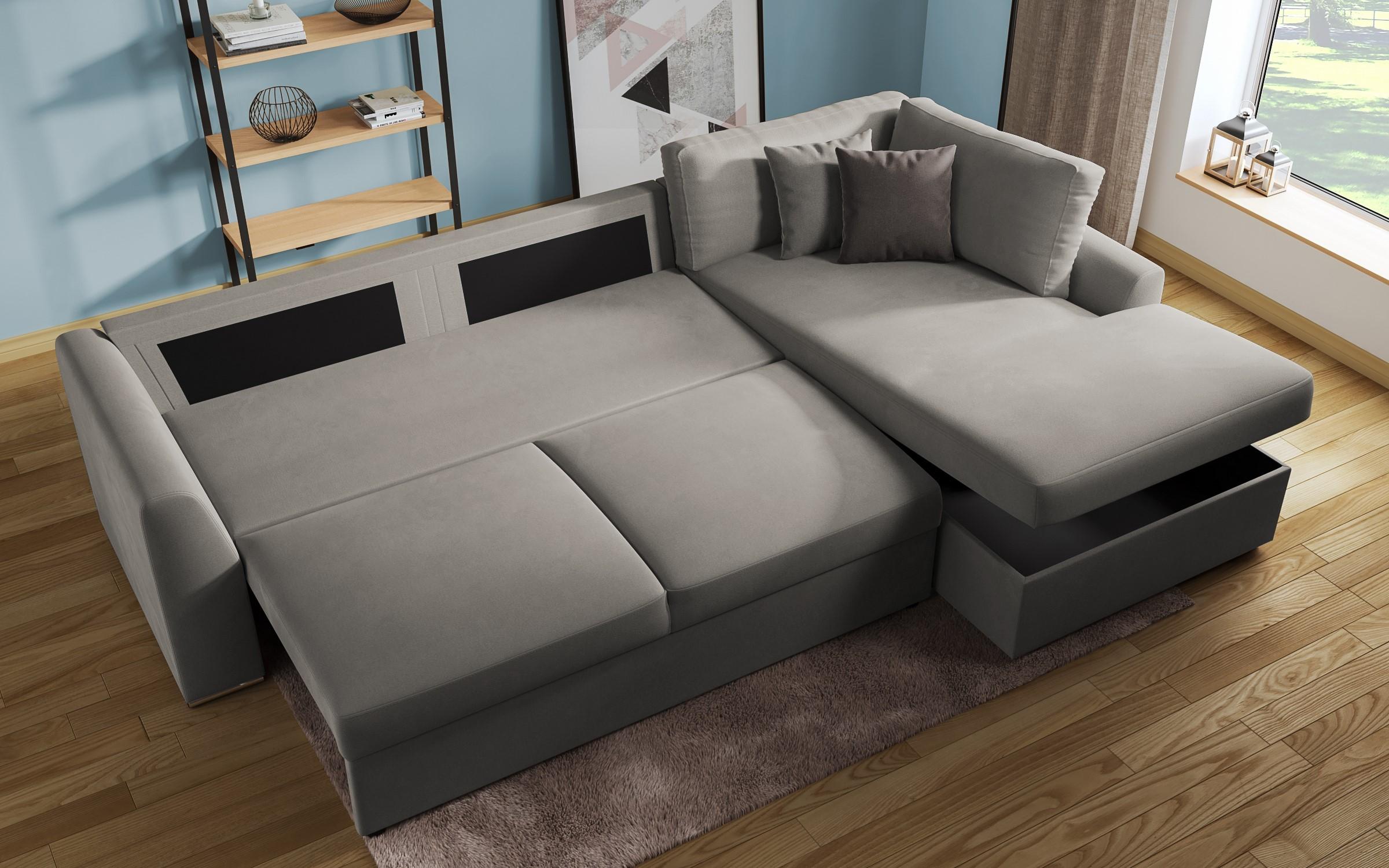 Extendable corner sofa Toscana, light brown + brown  8