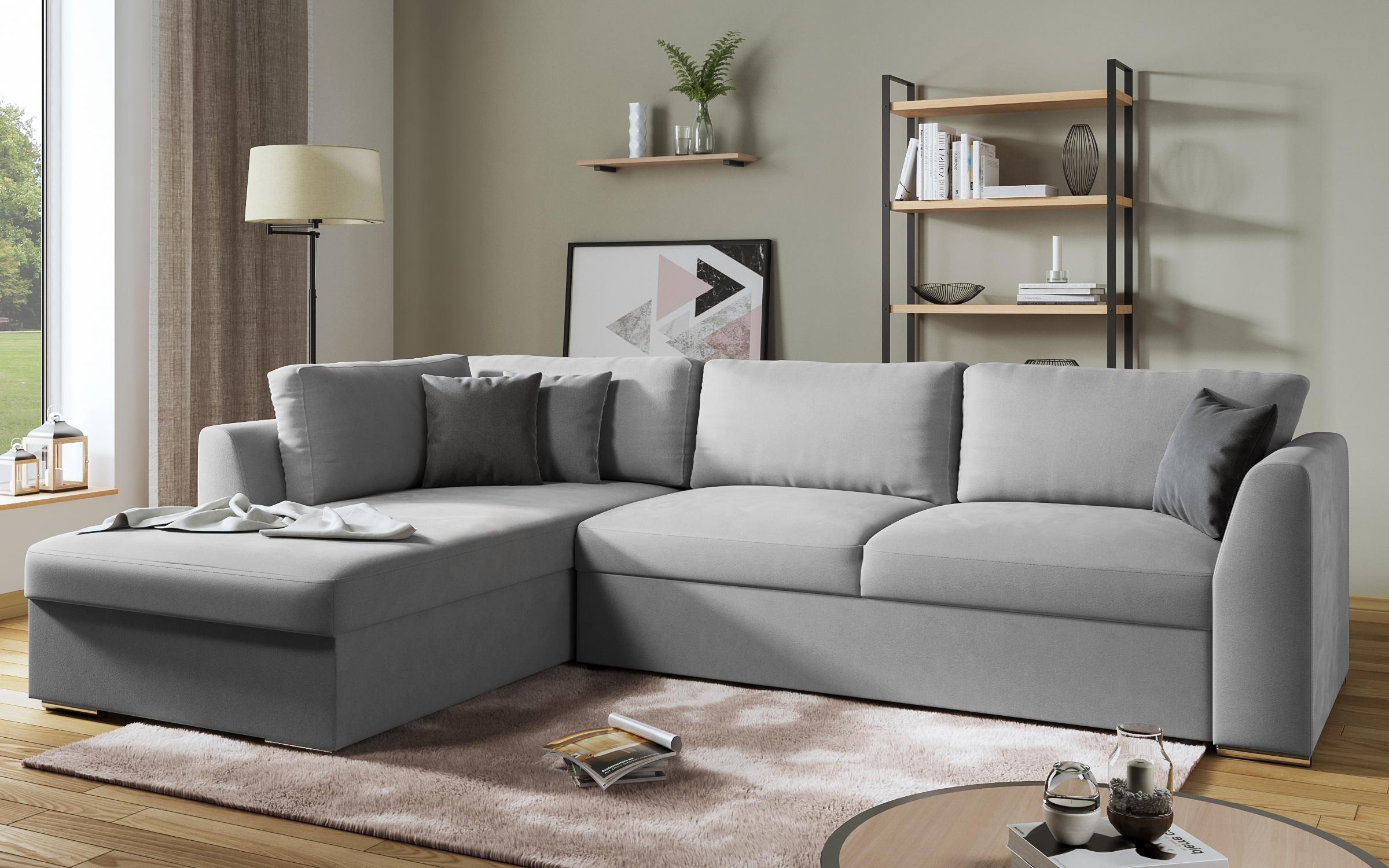 Extendable corner sofa Toscana, light grey + dark grey  3