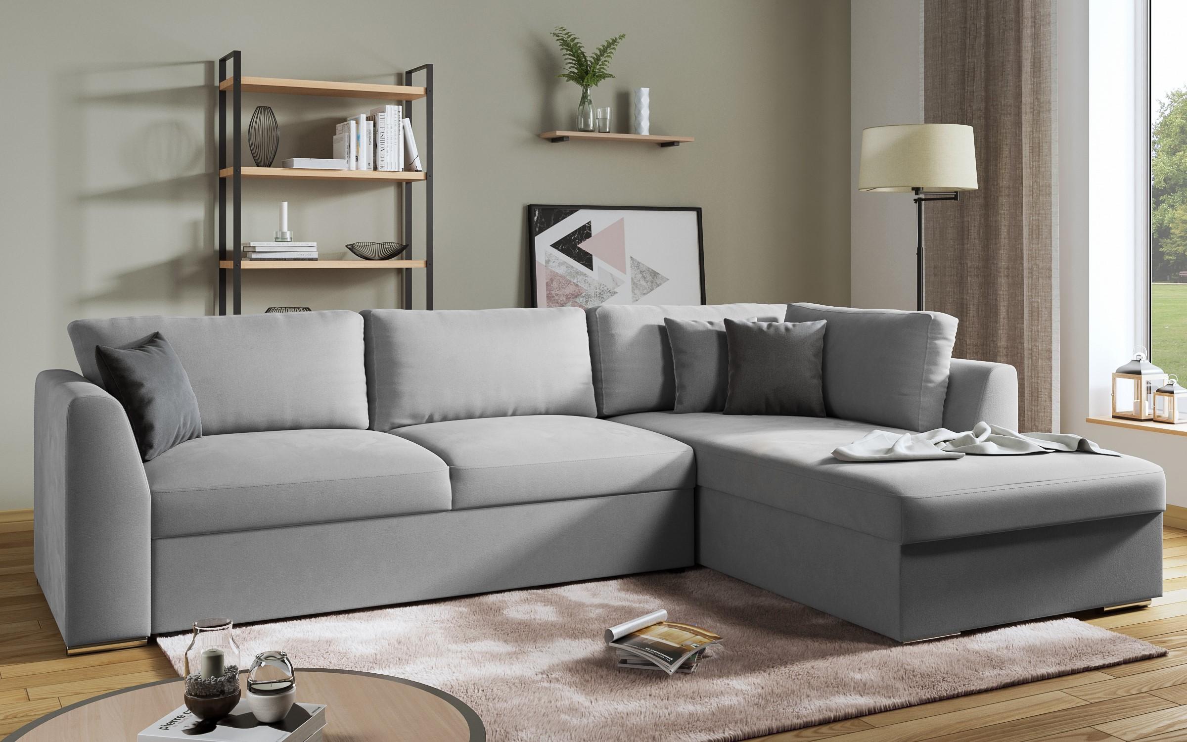 Extendable corner sofa Toscana, light grey + dark grey  3