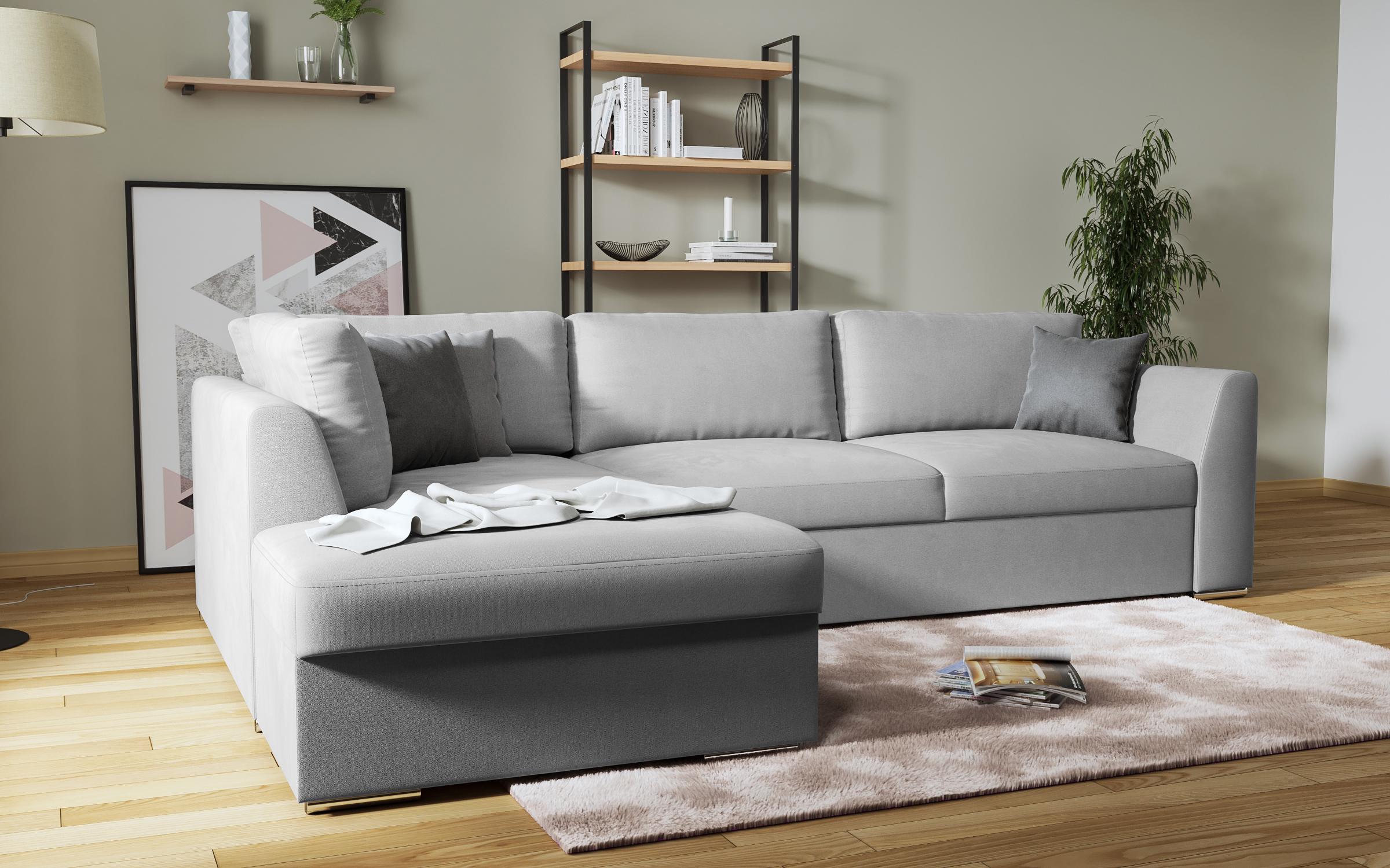 Extendable corner sofa Toscana, light grey + dark grey  4
