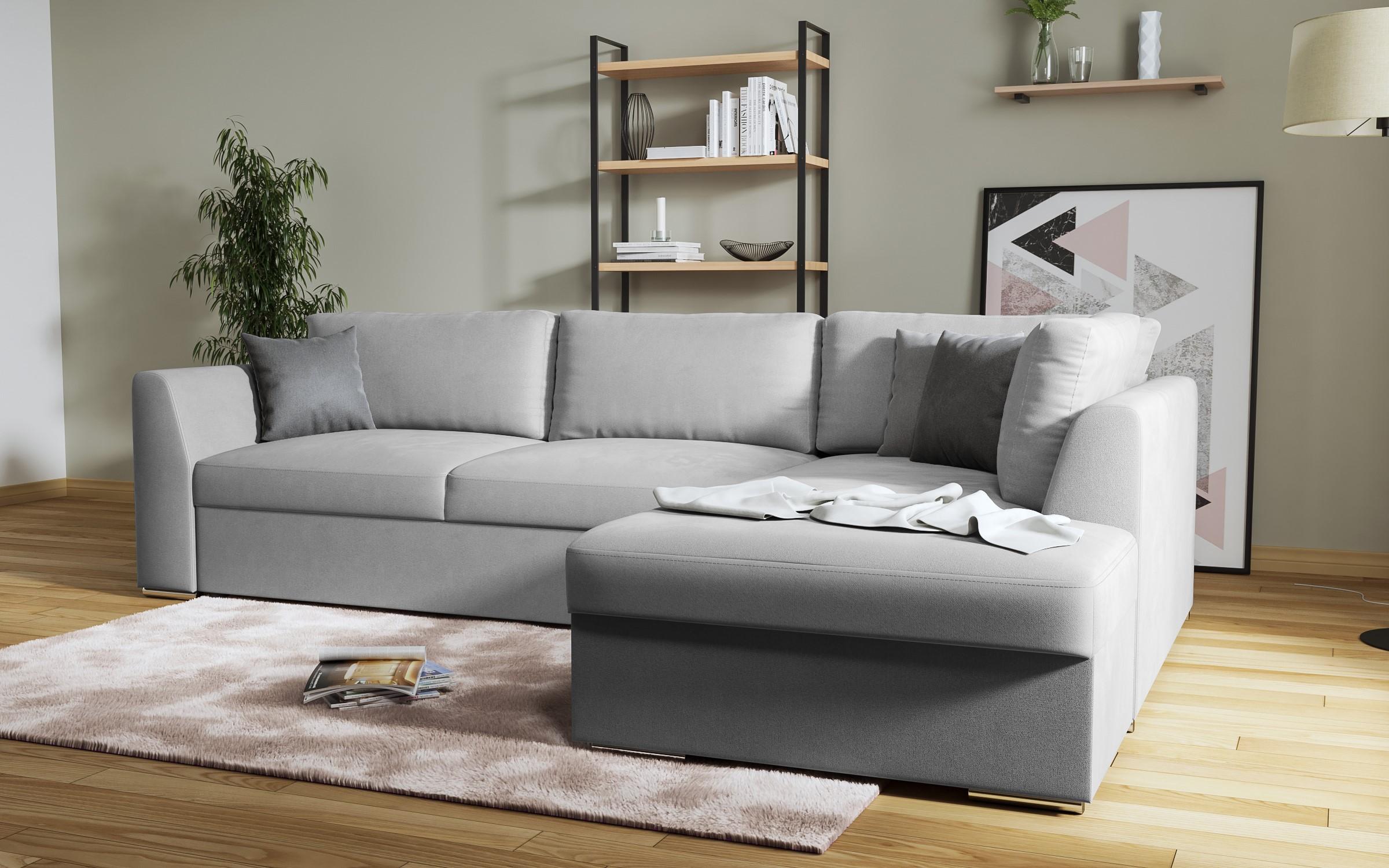 Extendable corner sofa Toscana, light grey + dark grey  4