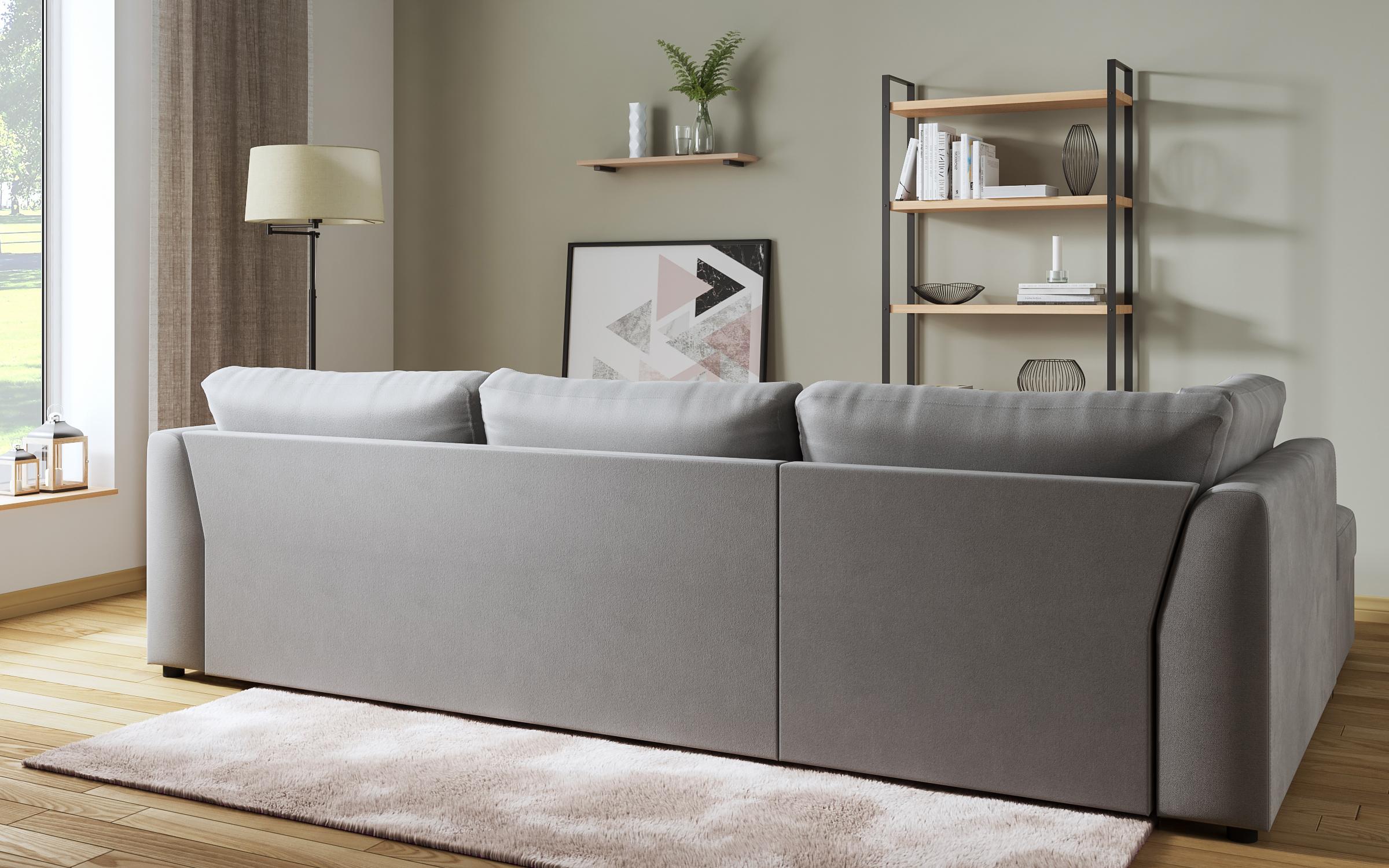Extendable corner sofa Toscana, light grey + dark grey  7