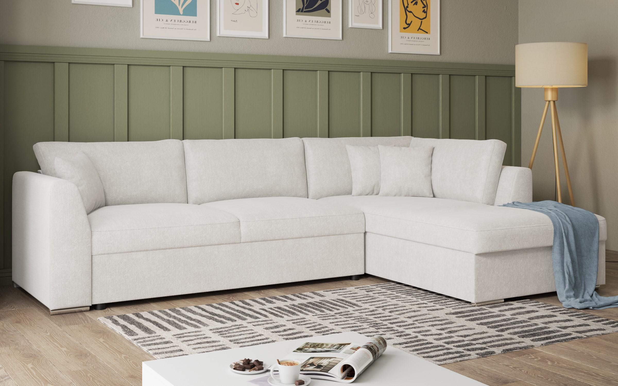Extendable corner sofa Toscana Supreme, white  3