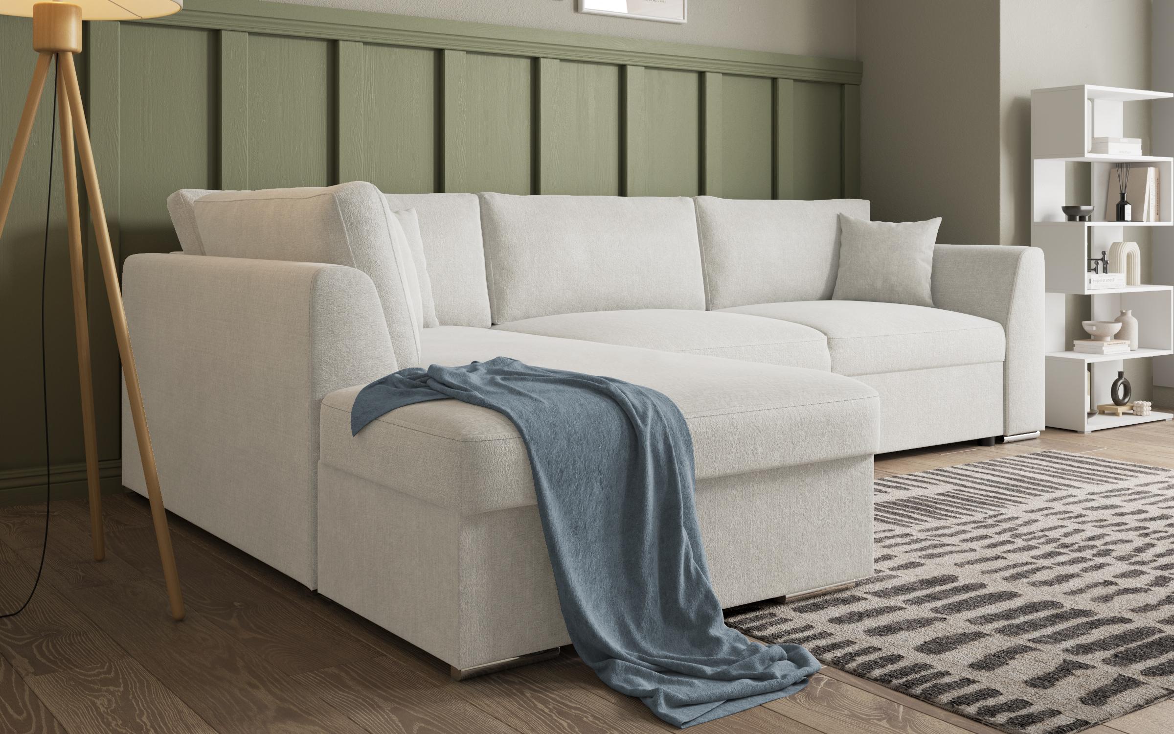 Extendable corner sofa Toscana Supreme, white  4