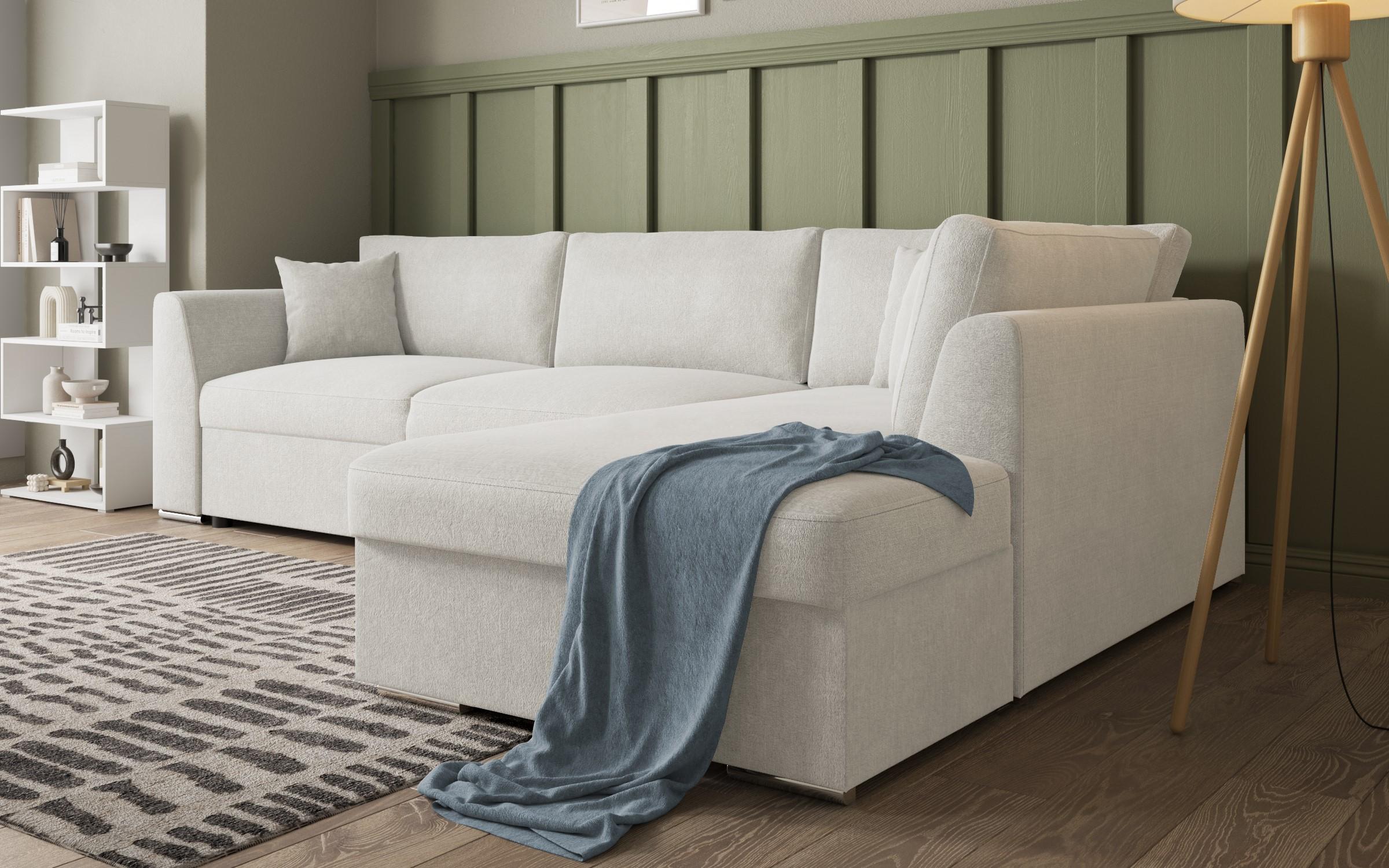 Extendable corner sofa Toscana Supreme, white  4