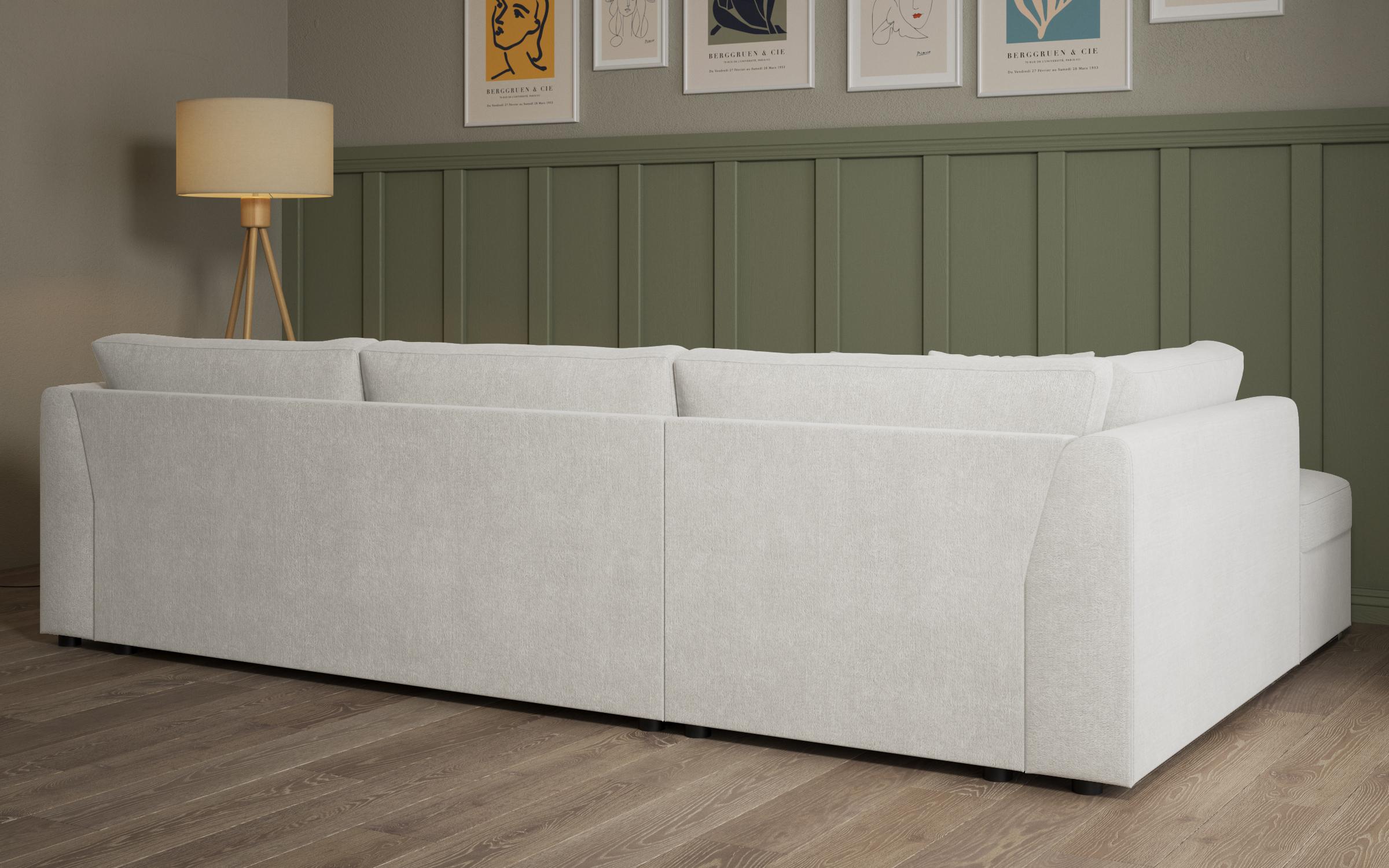 Extendable corner sofa Toscana Supreme, white  7