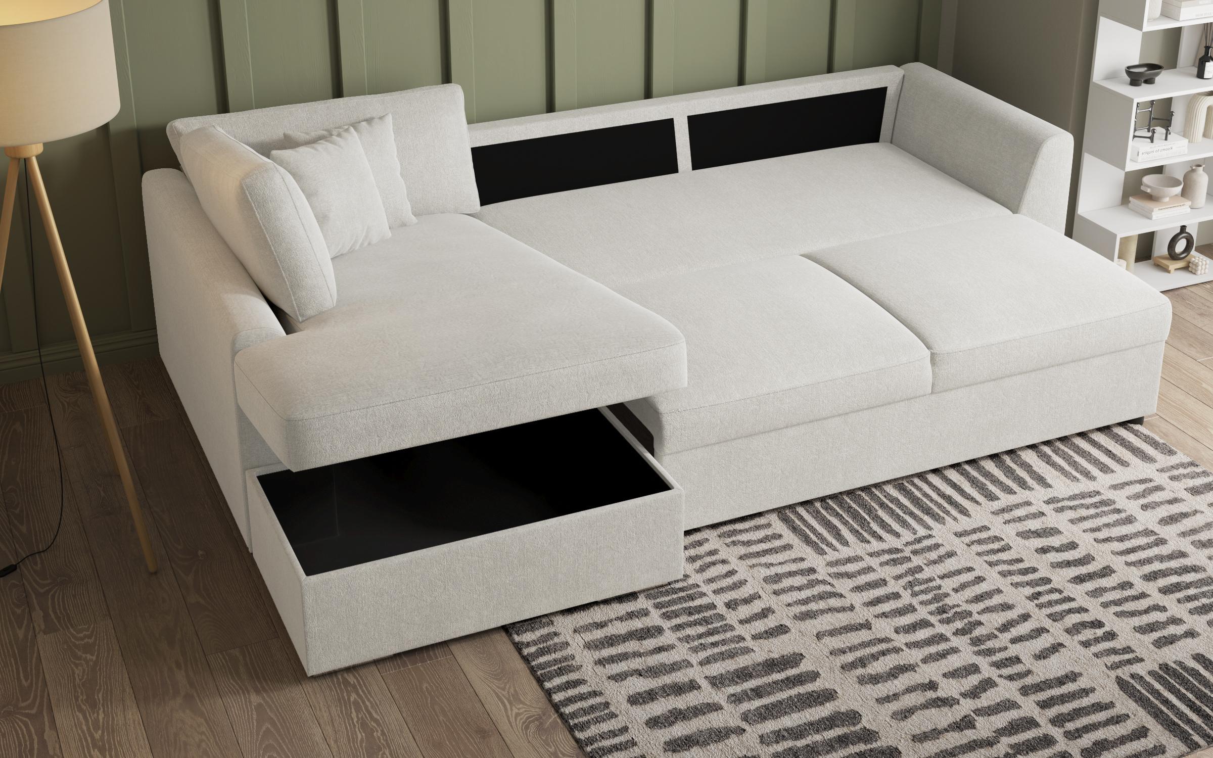 Extendable corner sofa Toscana Supreme, white  8