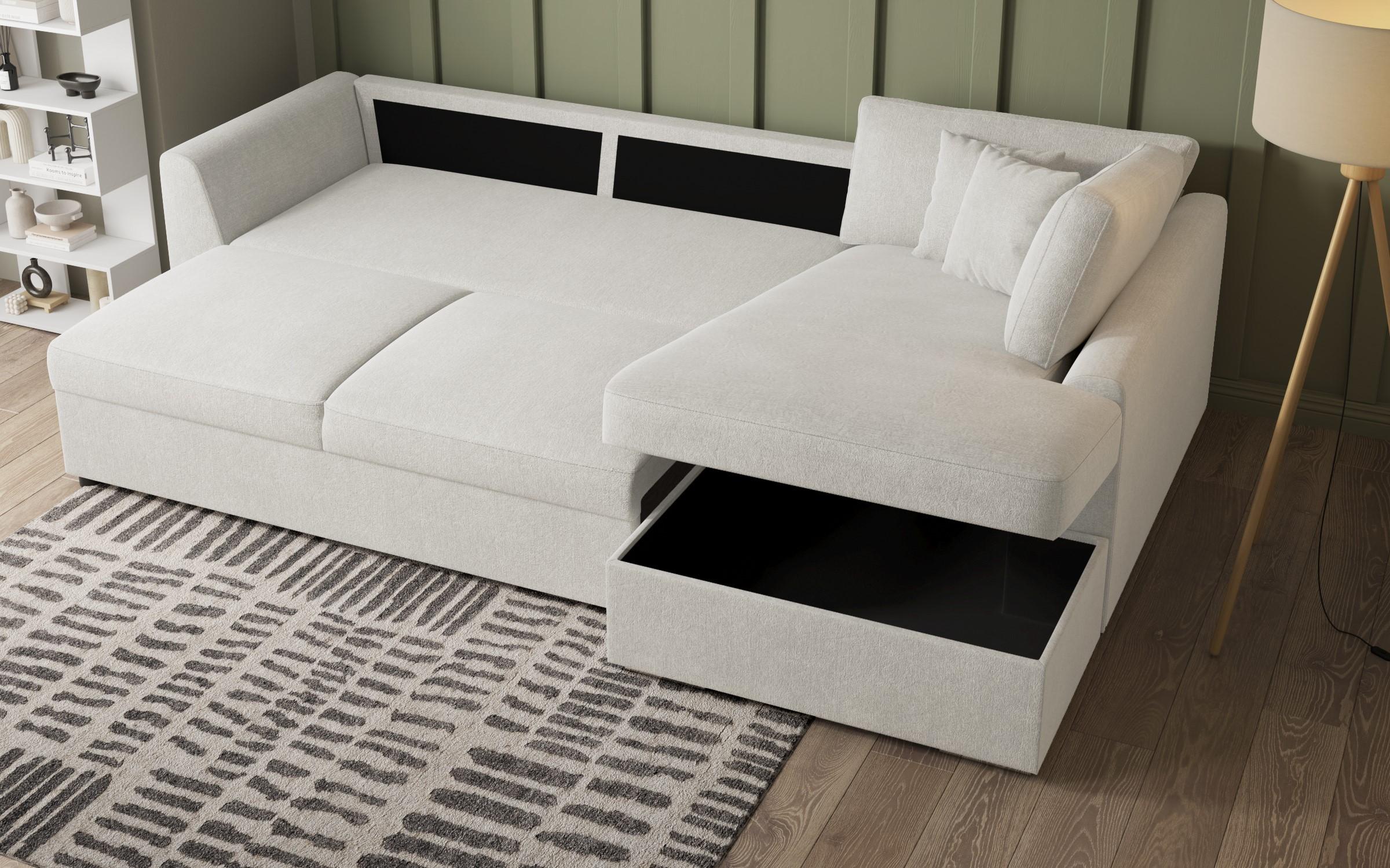 Extendable corner sofa Toscana Supreme, white  8