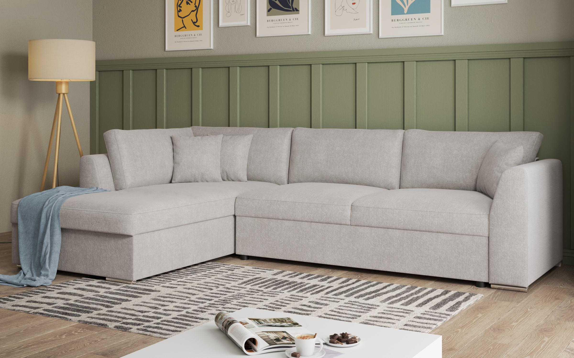 Extendable corner sofa Toscana Supreme, beige  3