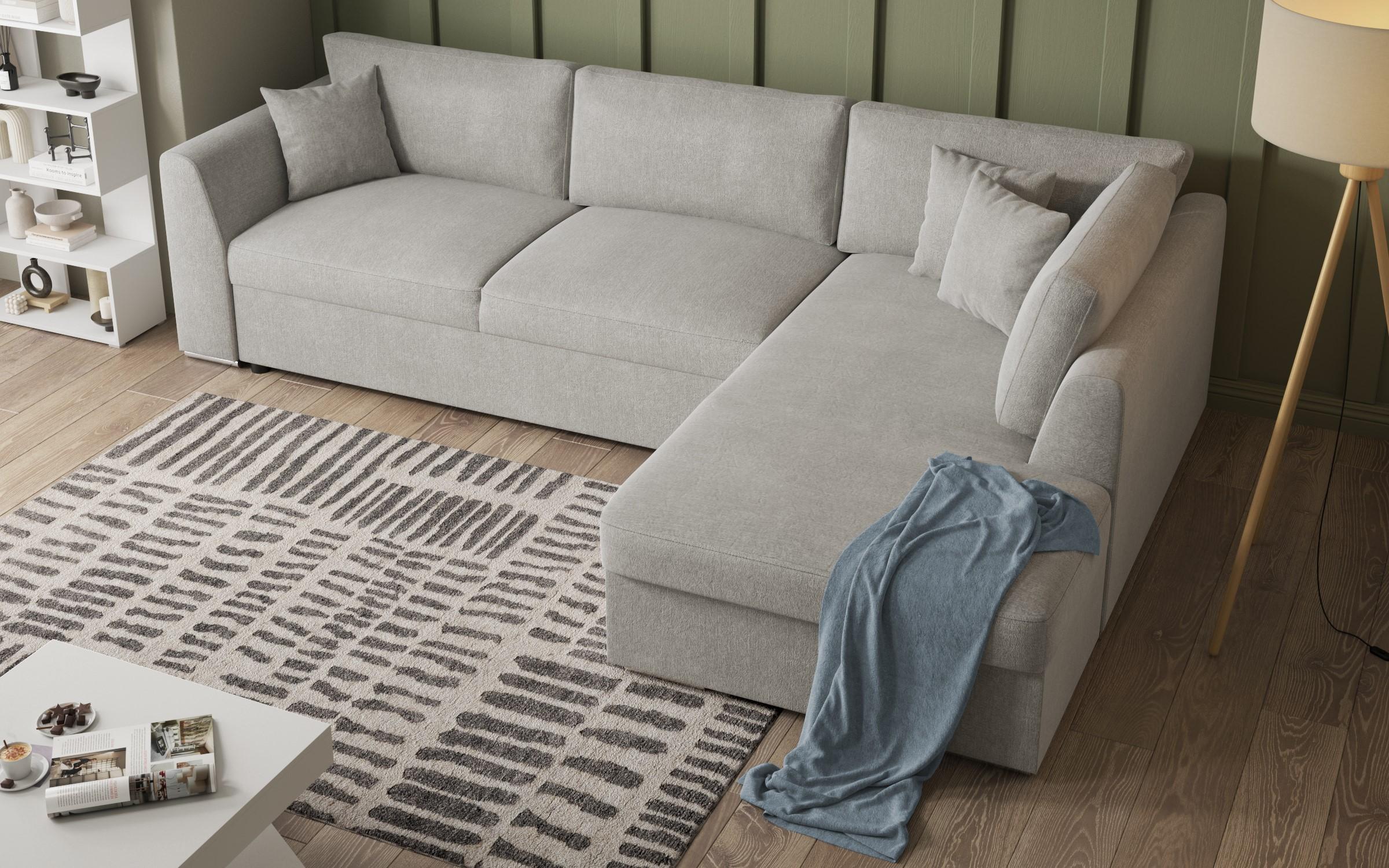 Extendable corner sofa Toscana Supreme, beige  6