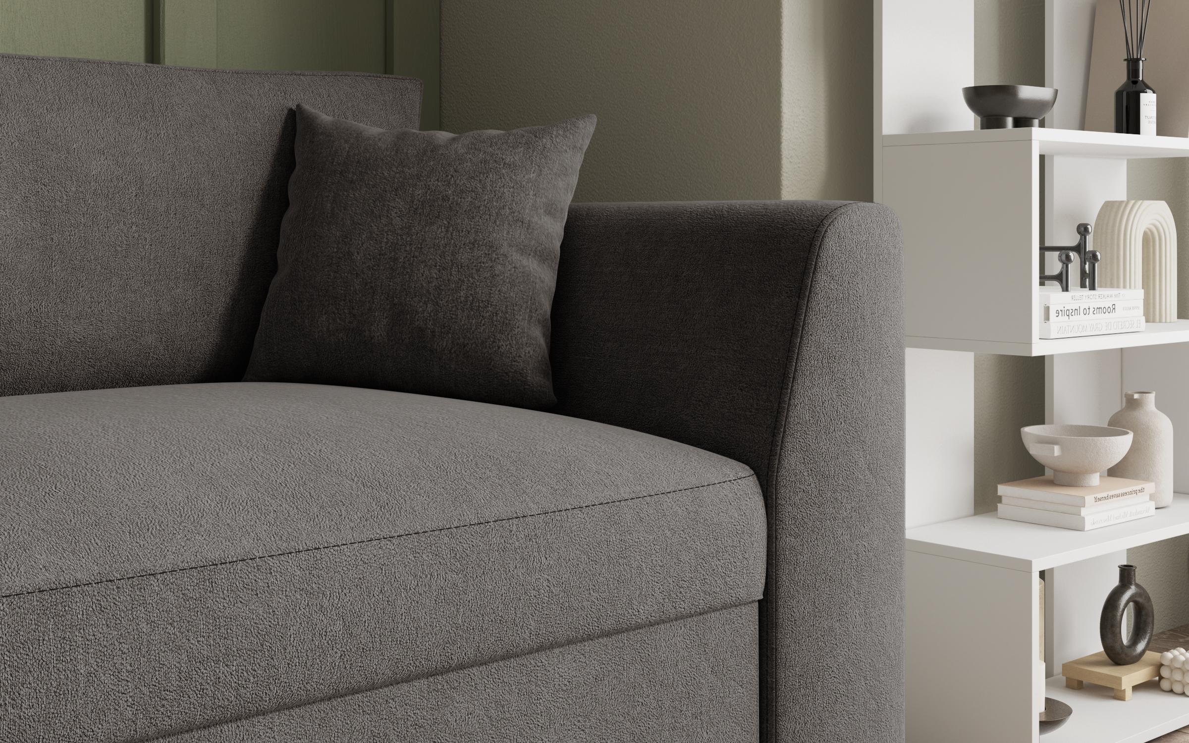Extendable corner sofa Toscana Supreme, grey brown  5