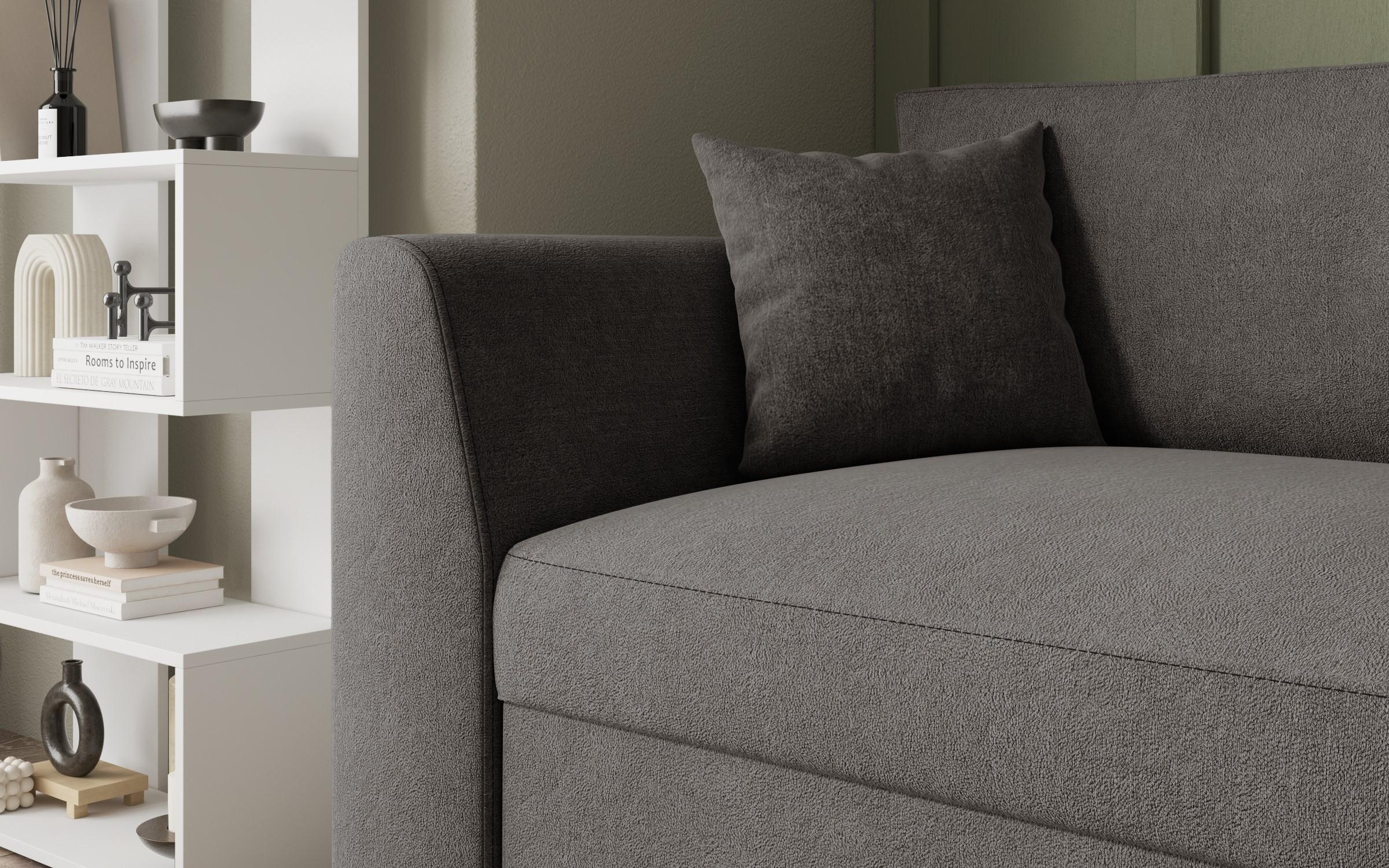 Extendable corner sofa Toscana Supreme, grey brown  5