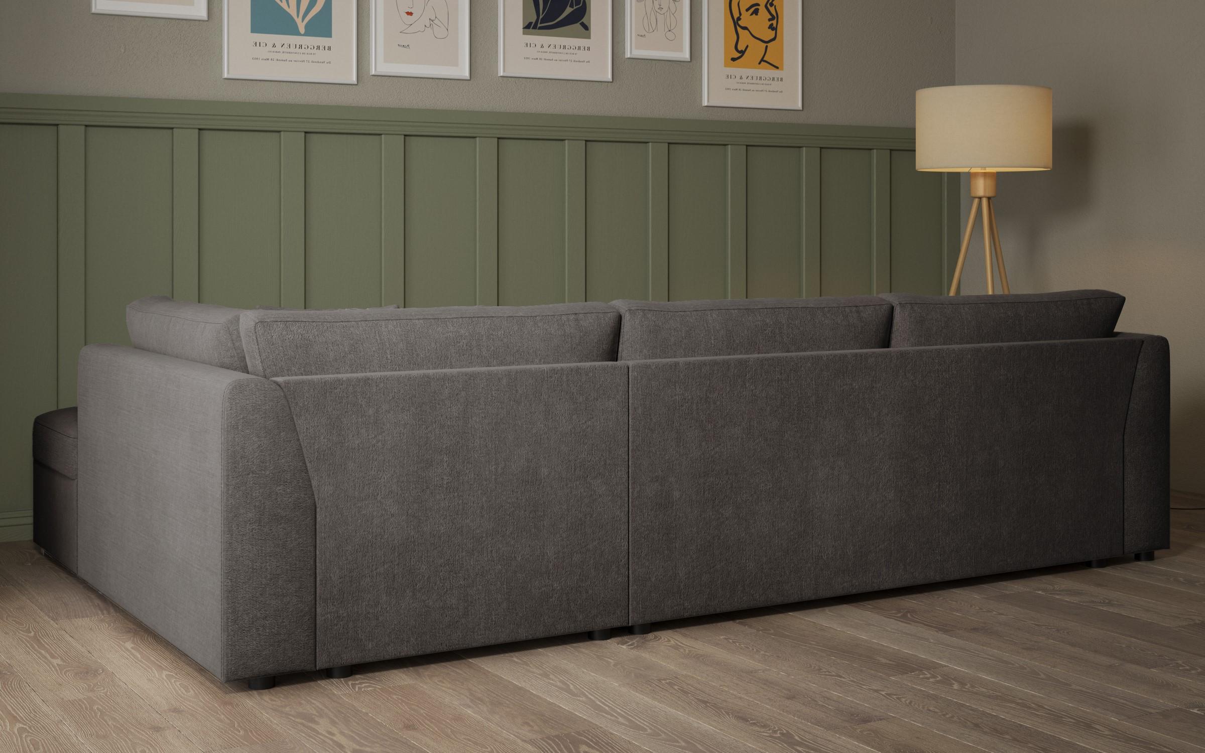 Extendable corner sofa Toscana Supreme, grey brown  7