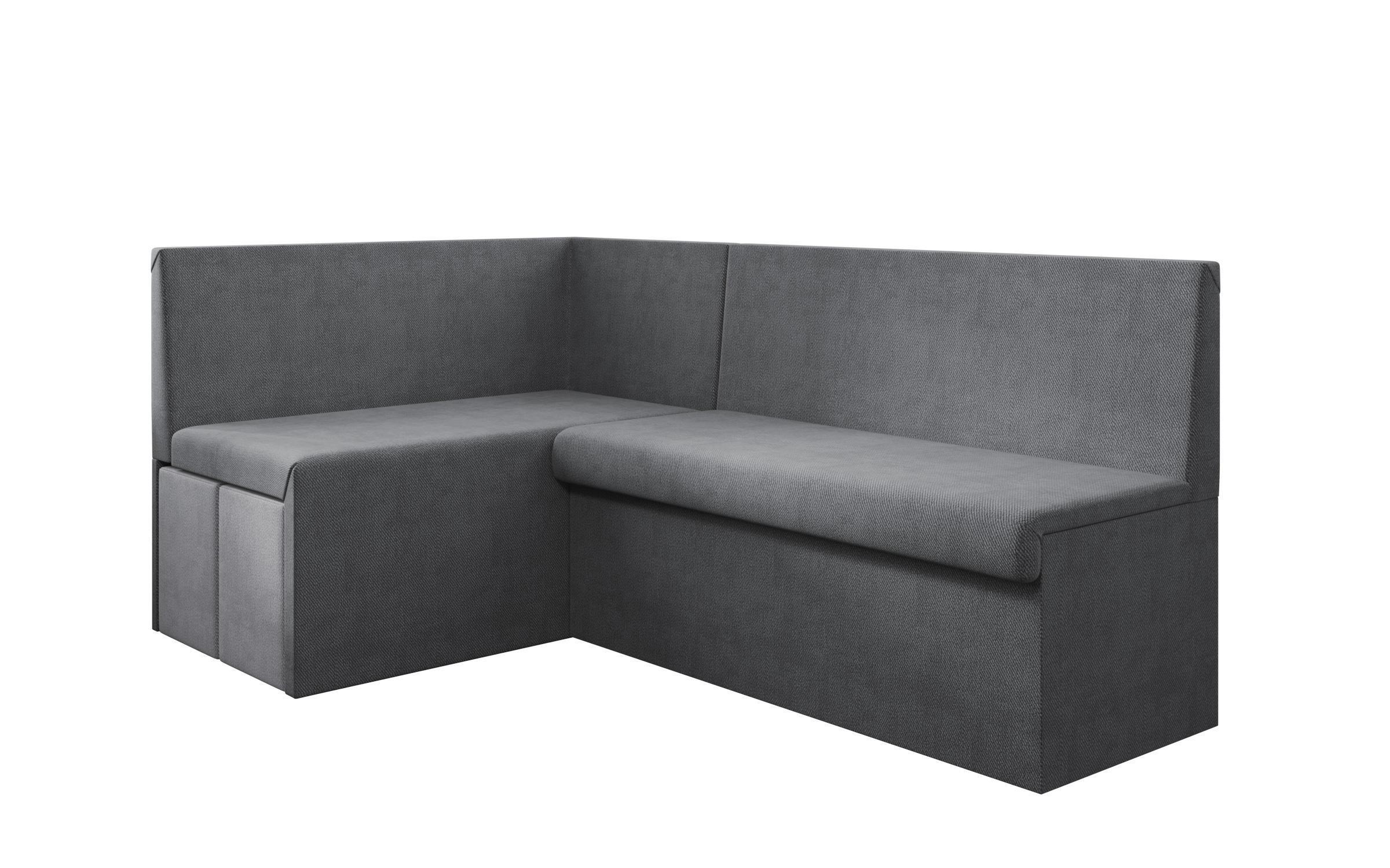 Extendable kitchen corner + 2 ottomans Venturo, dark grey + grey  6