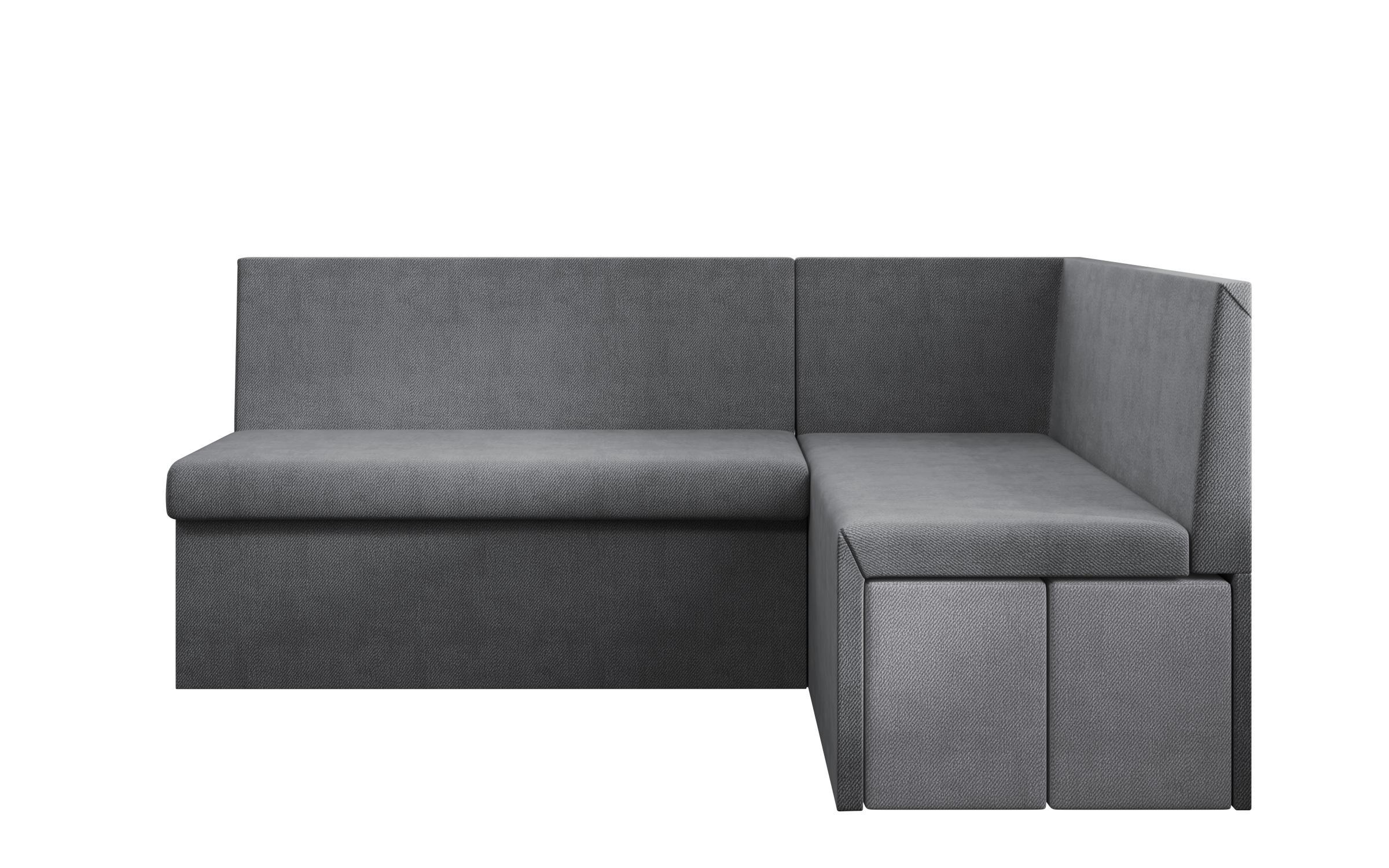 Extendable kitchen corner + 2 ottomans Venturo, dark grey + grey  6