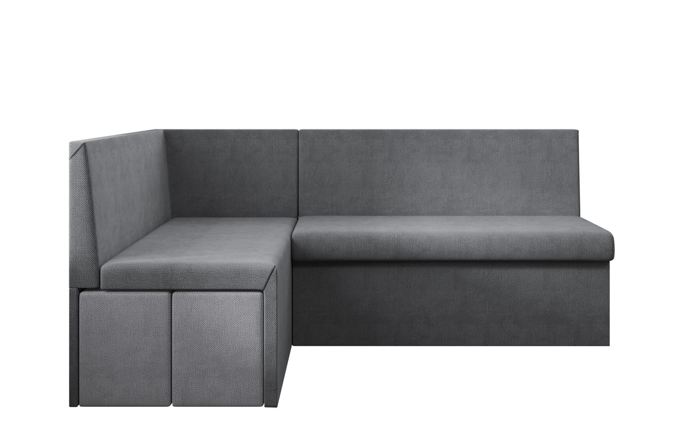 Extendable kitchen corner + 2 ottomans Venturo, dark grey + grey  5