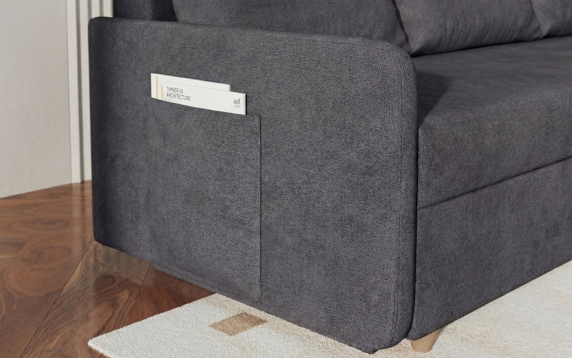 Extendable sofa Dorin, grey  7
