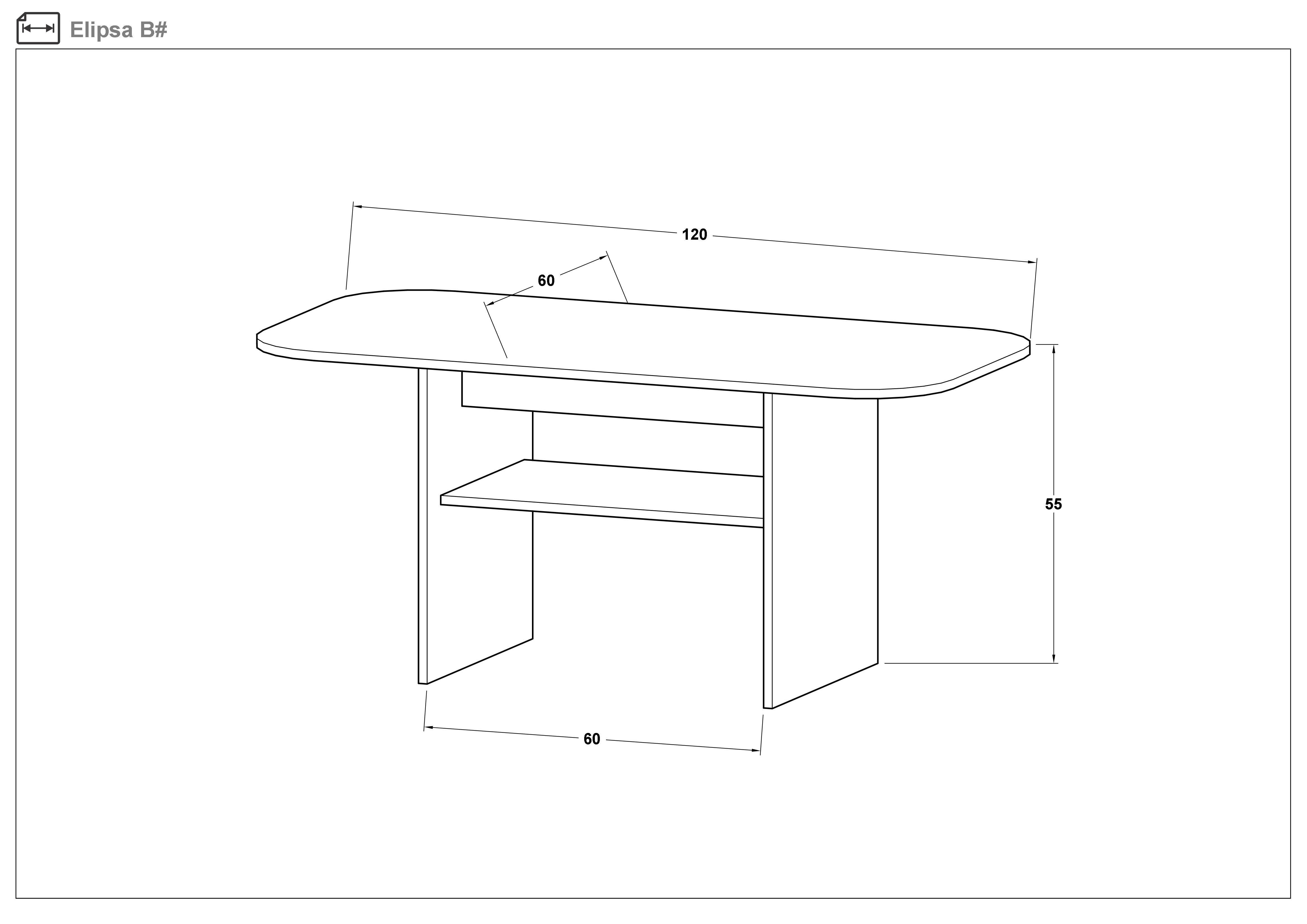 Coffee table Elipsa, light Scandinavian oak  2