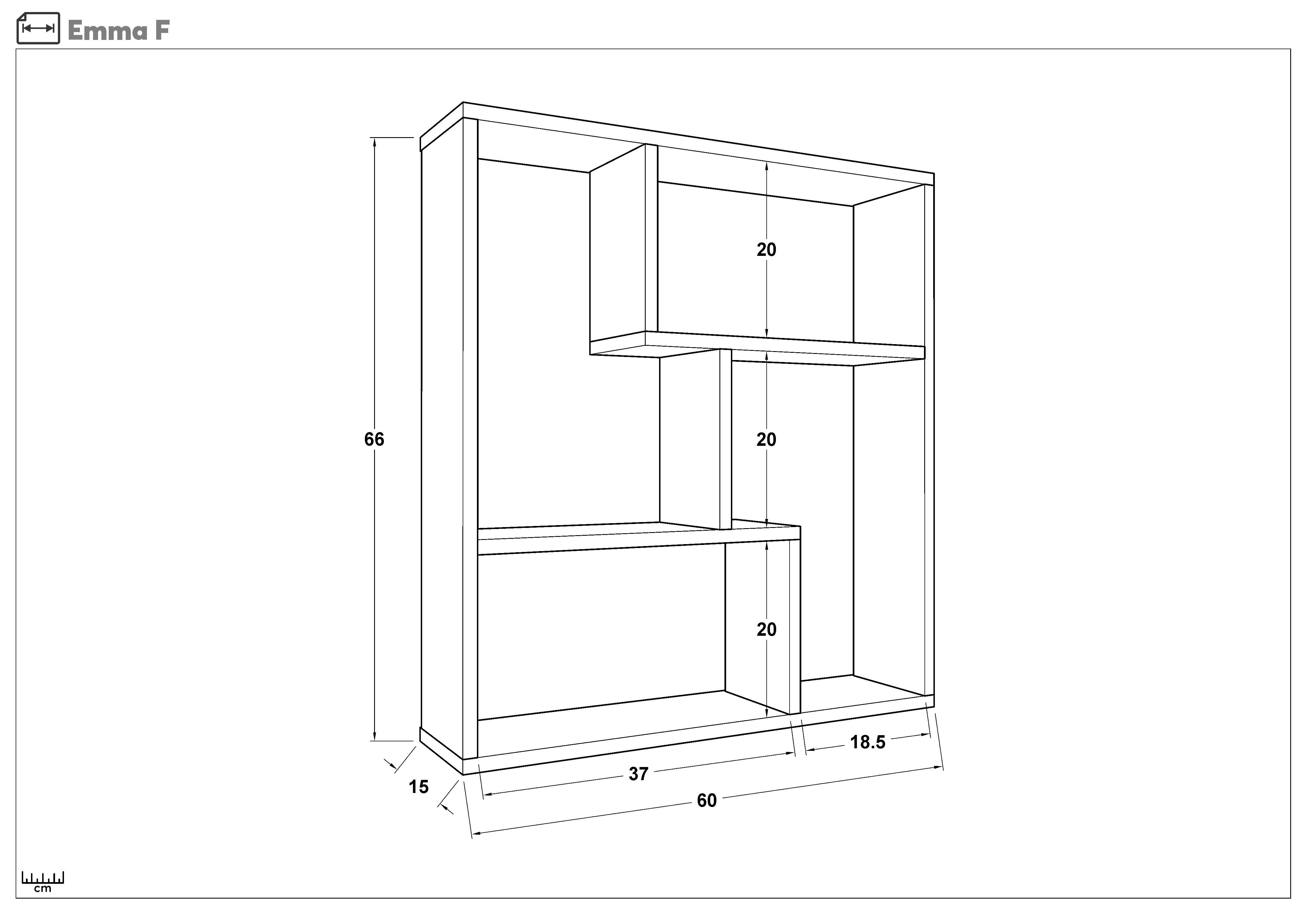 Bookcase Emma, Wenge  2