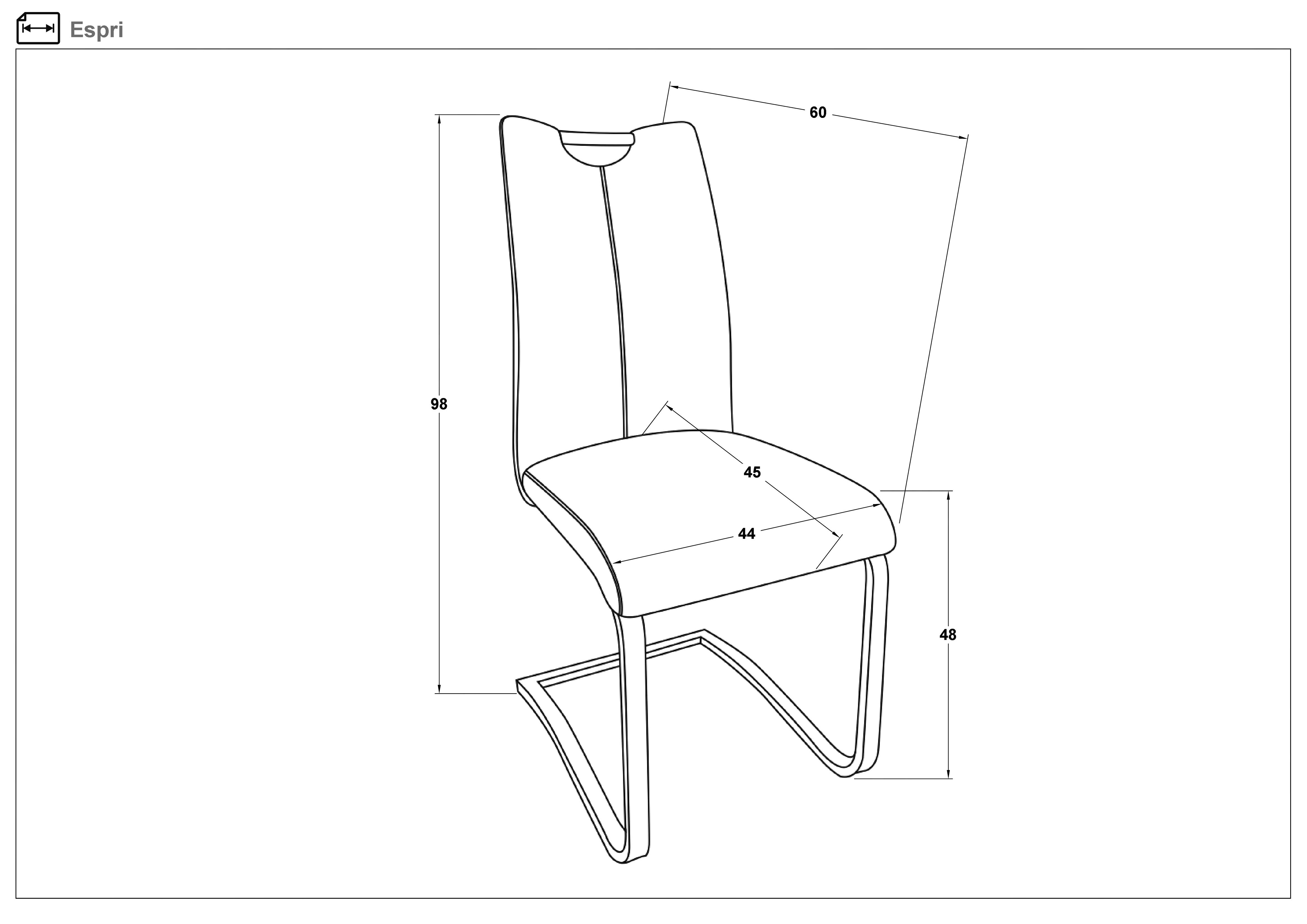 Dining chair Espry, dark grey  2