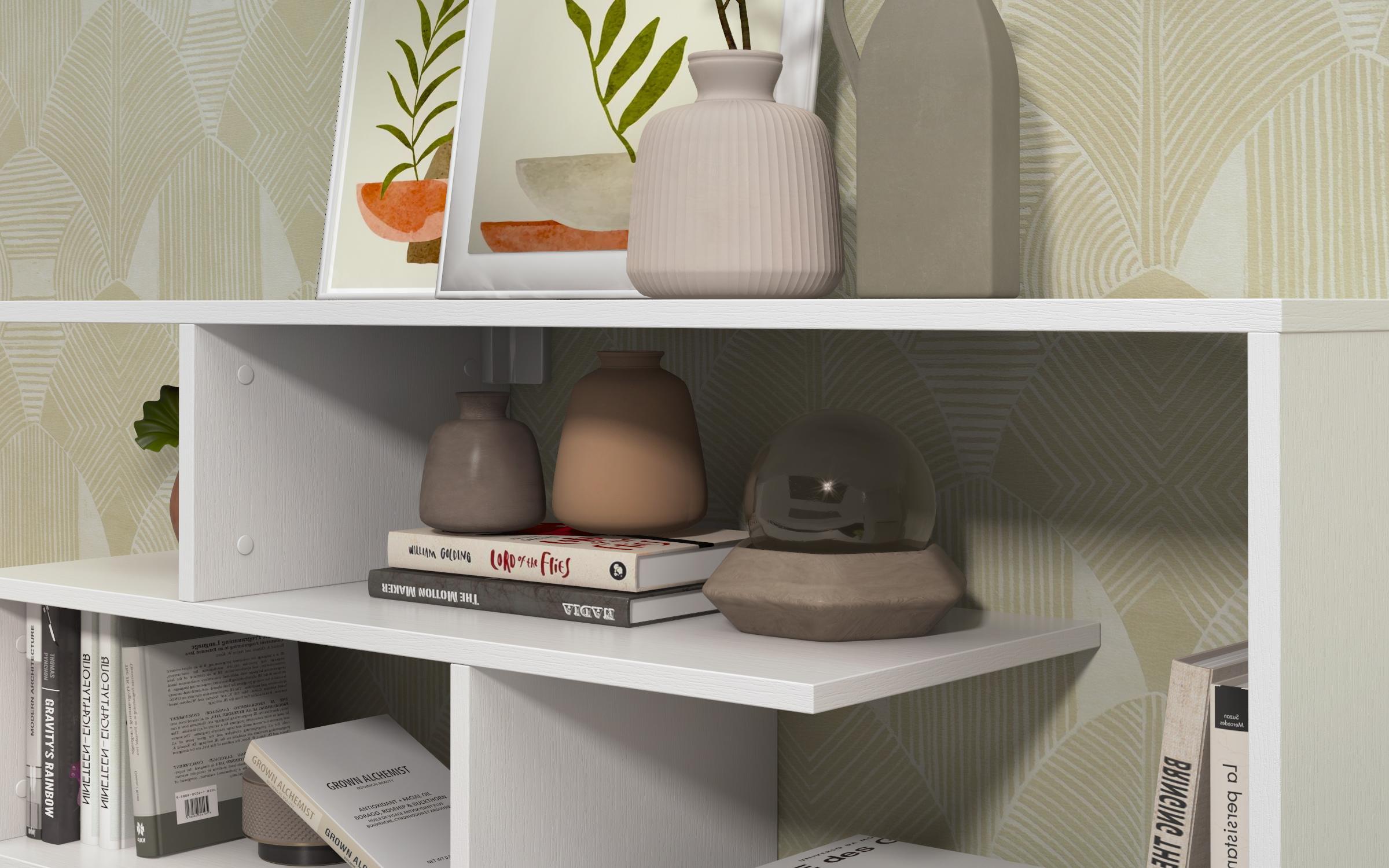 Bookcase Elmana, white matt  4