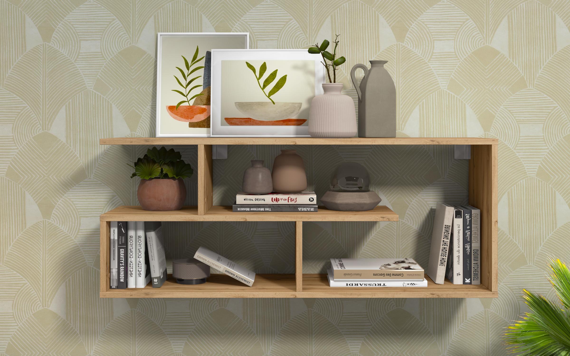 Bookcase Elmana, Wotan oak  2